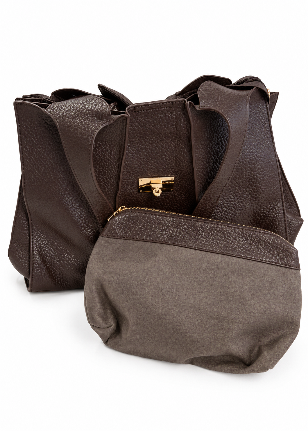 Borsa shopper Moro con chiusura turn lock