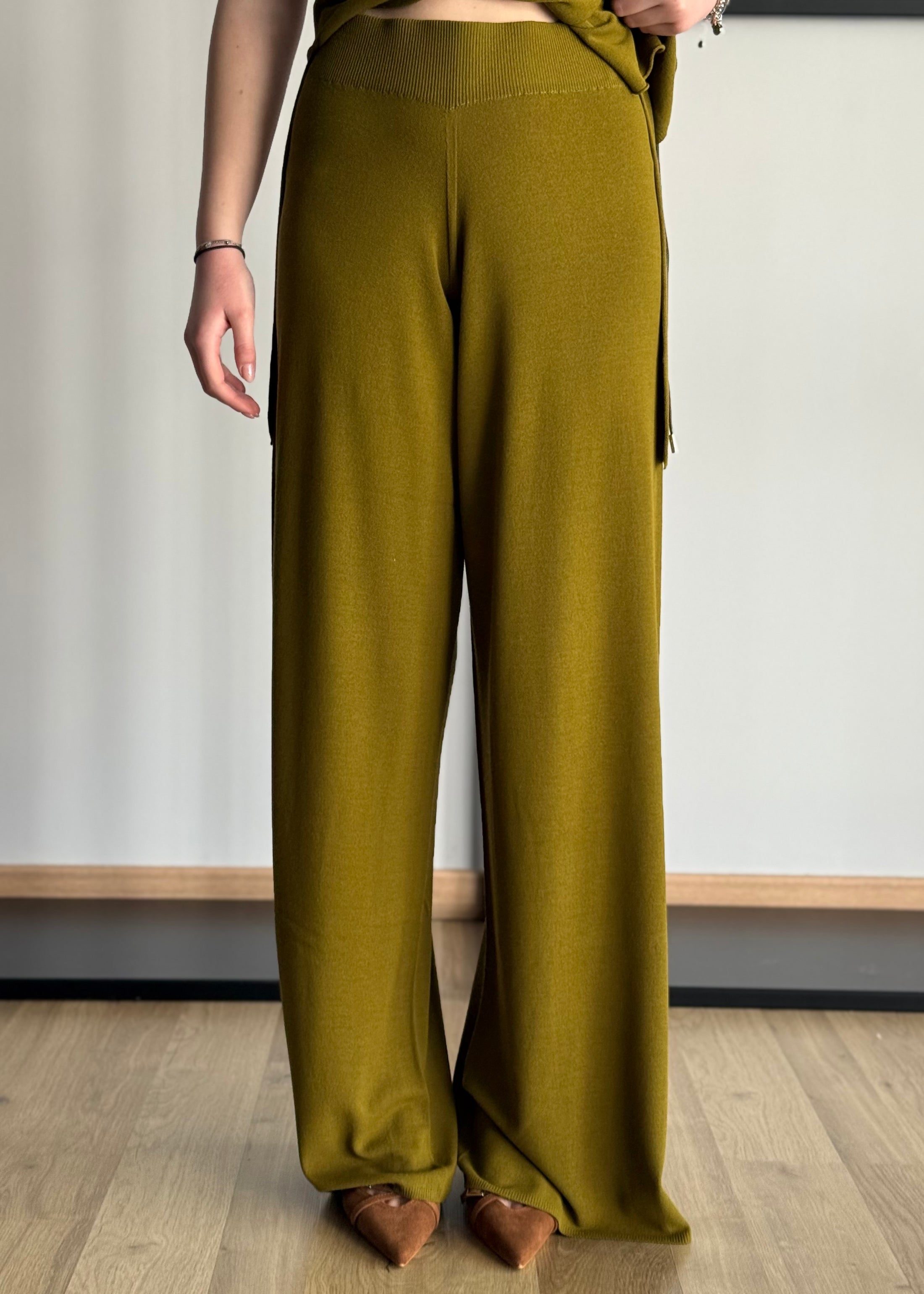 Pantalone KONTATTO olio gamba ampia