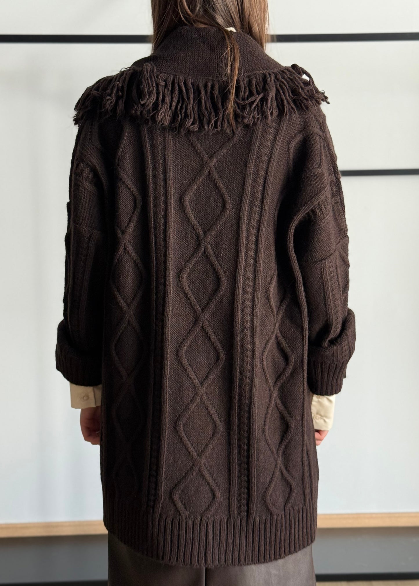 Cardigan con frange -KONTATTO