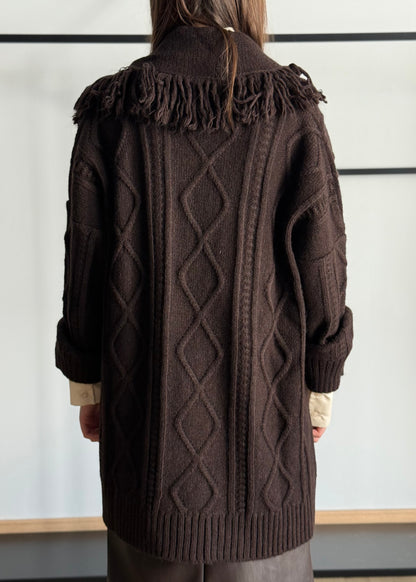 Cardigan con frange -KONTATTO