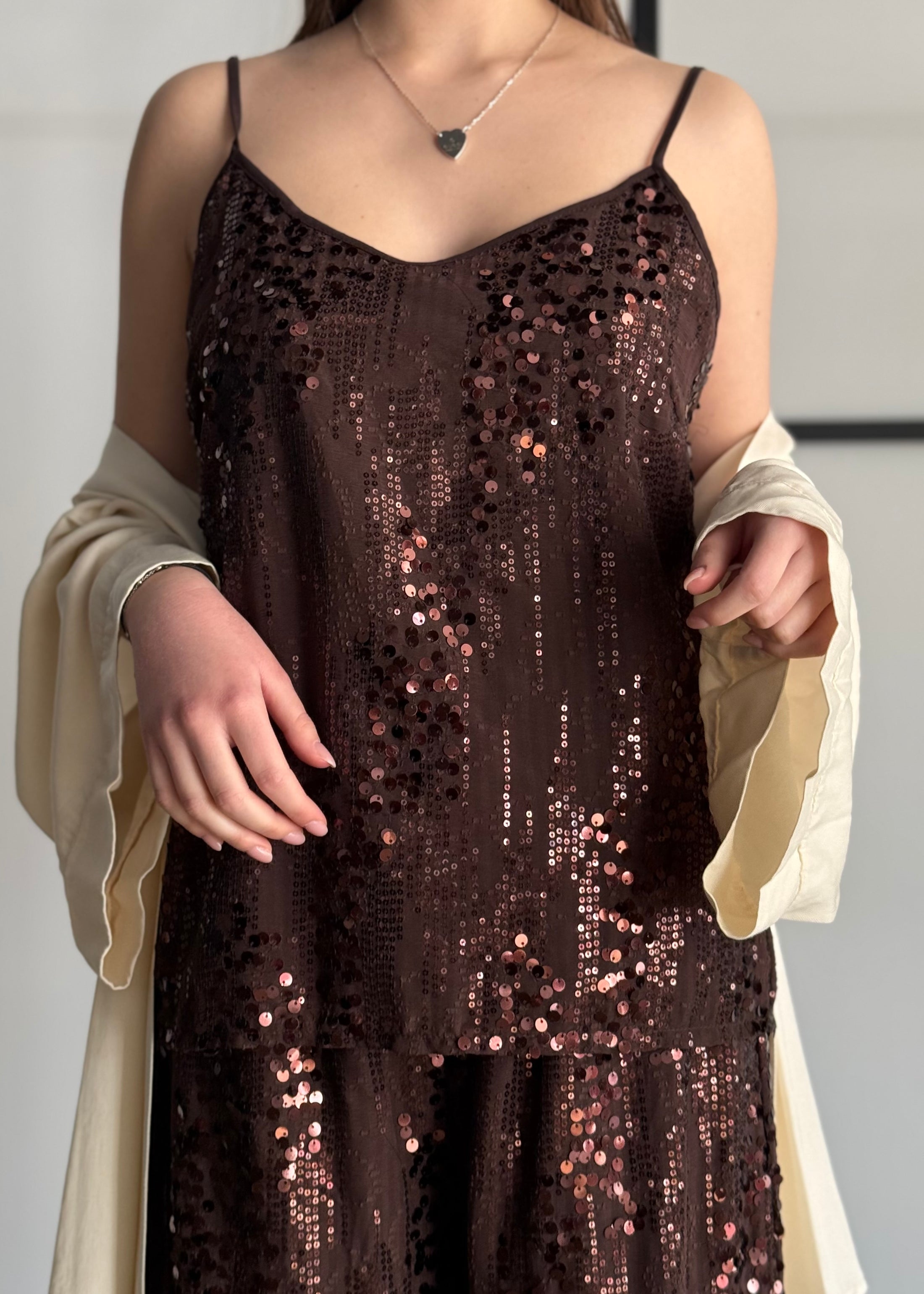 Top ZAHJR con paillettes