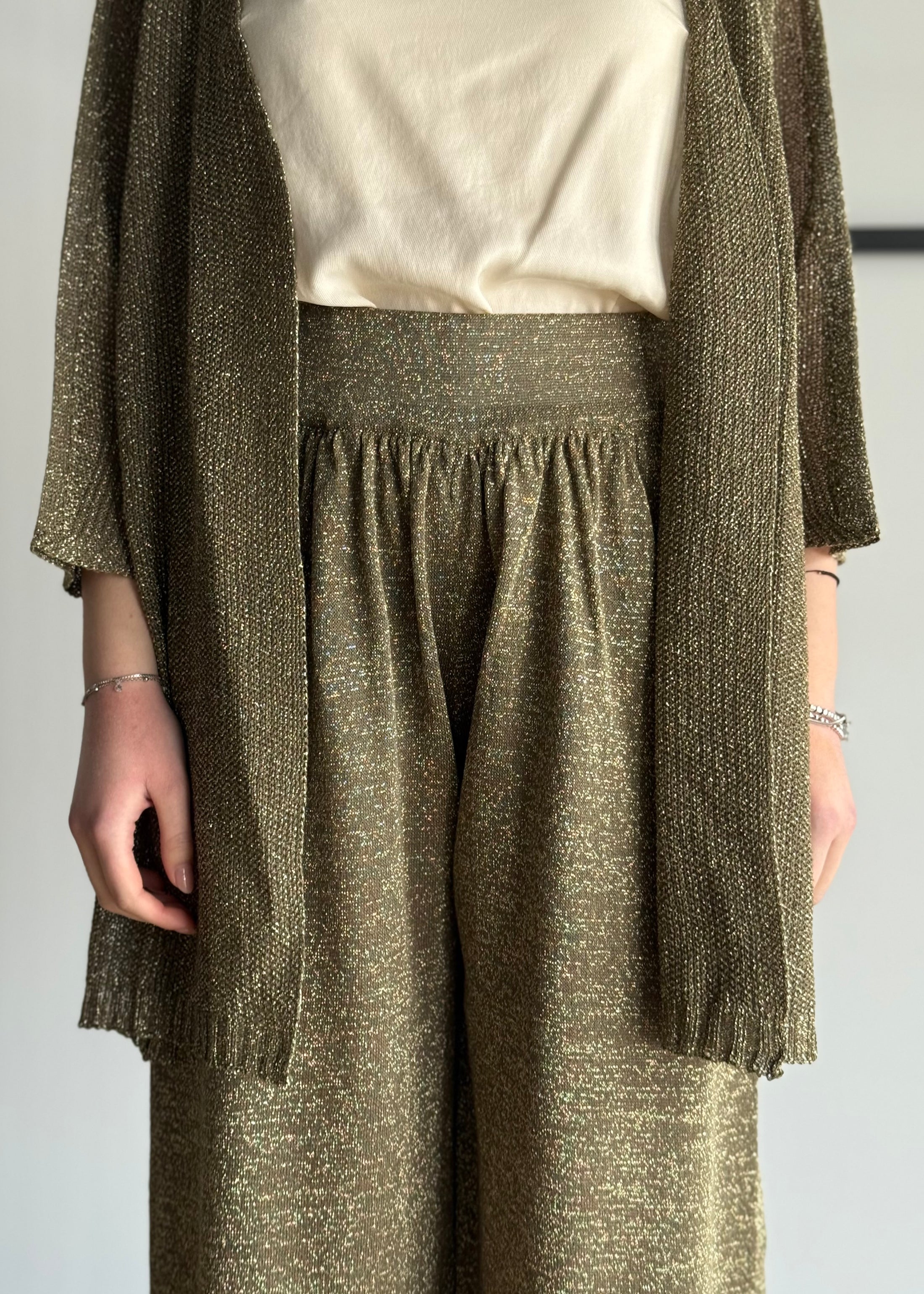 Pantalone KONTATTO in lurex militare