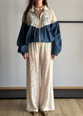 Carica l'immagine nel visualizzatore della galleria, Giacca denim KIKISIX con pizzo
