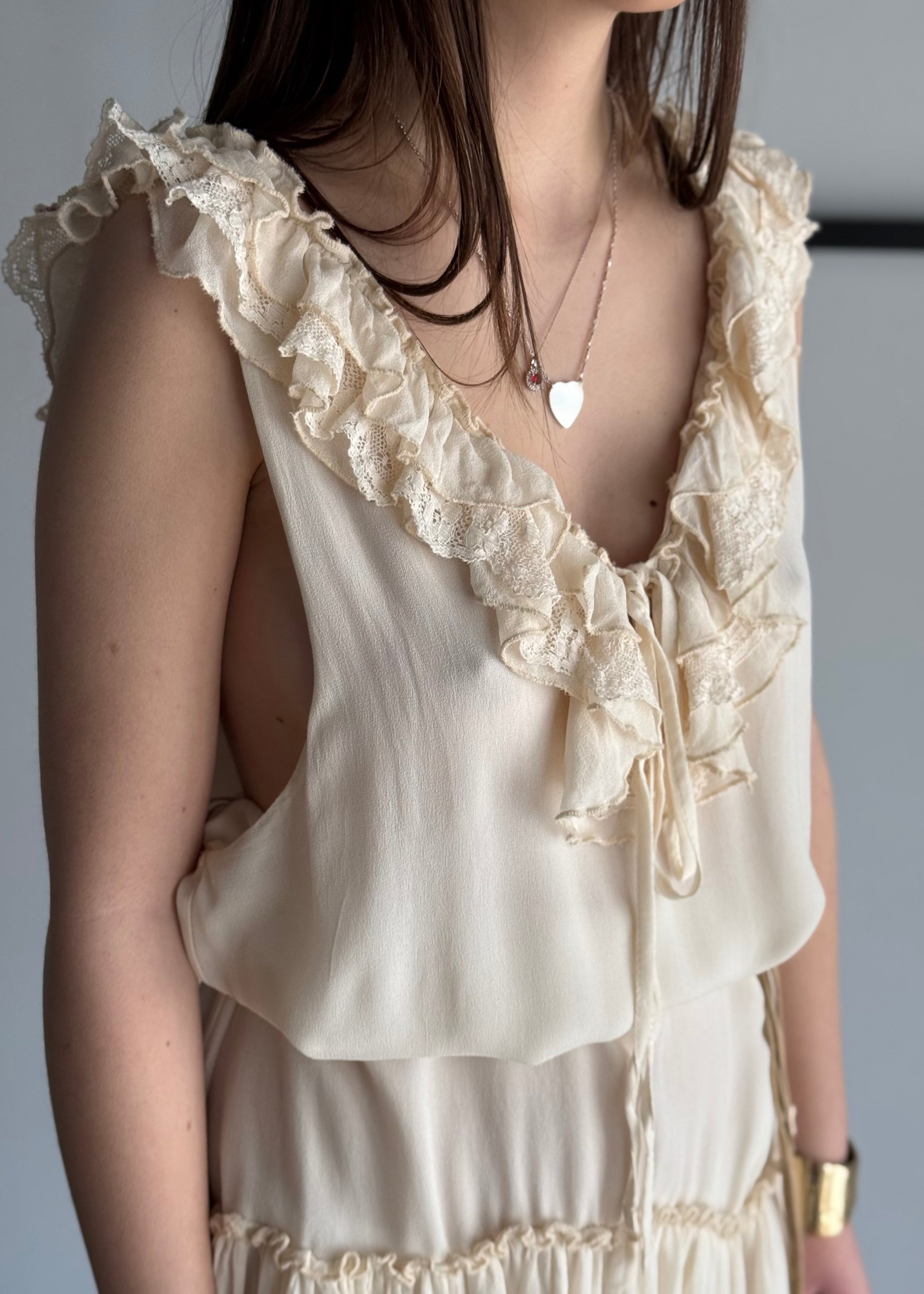 Abito KONTATTO con rouches e pizzo