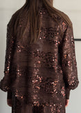 Carica l'immagine nel visualizzatore della galleria, Camicia ZAHJR con paillettes moro
