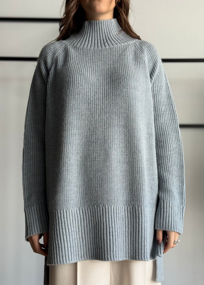 Maglia dolcevita a coste laterali -KONTATTO