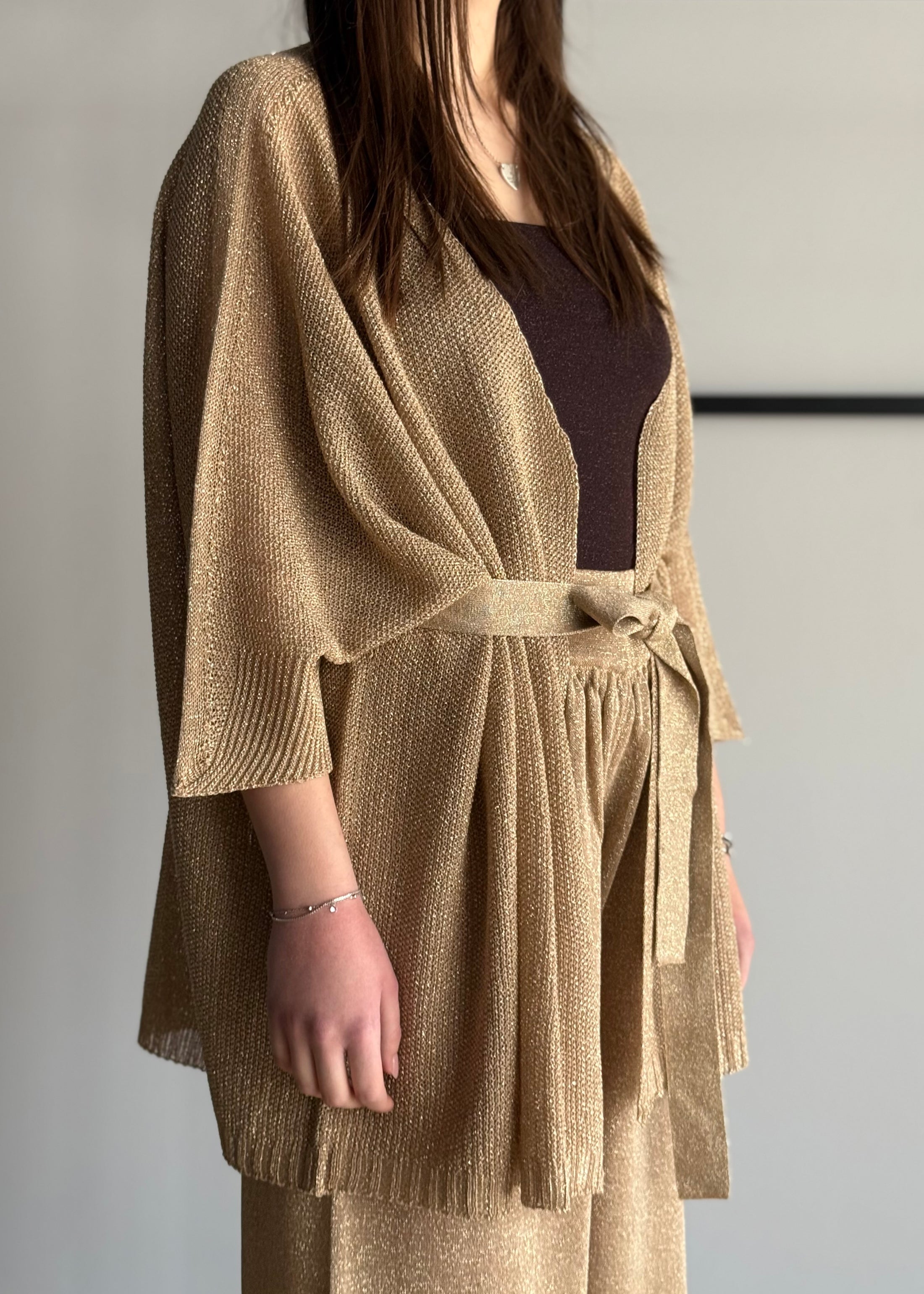 Kimono KONTATTO in lurex oro