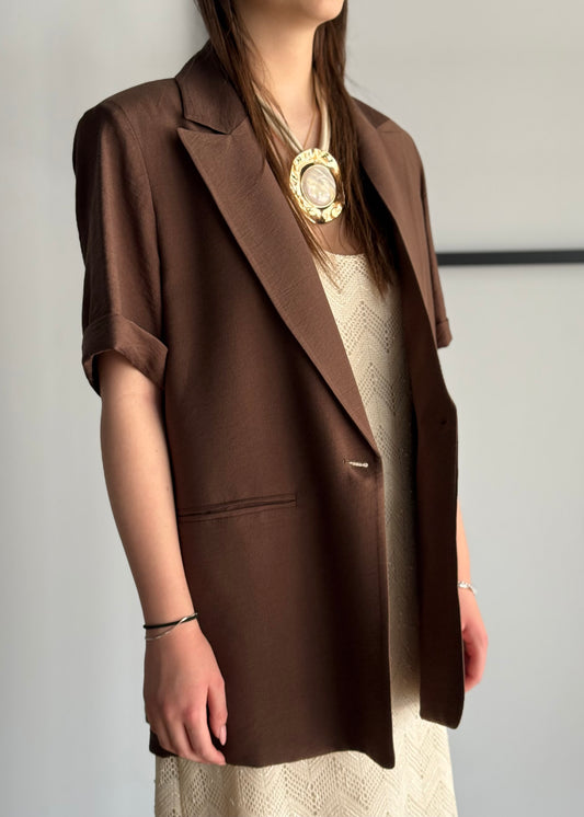 Blazer monopetto ZAHJR moro con foulard