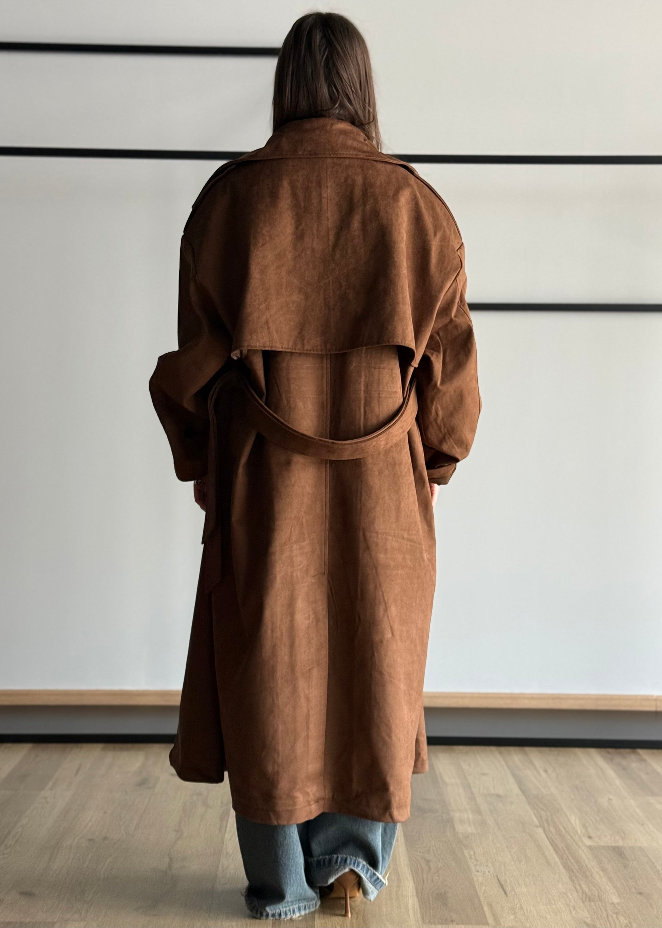 Trench THEVICE in suede moro