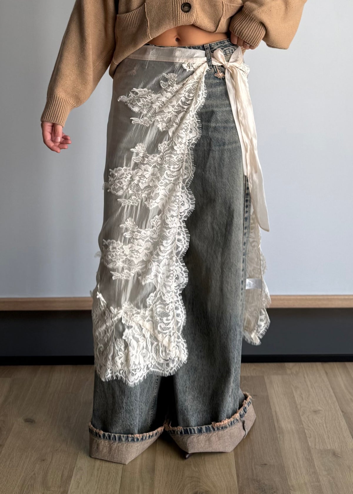 Pareo satin & lace - PHILIALOFT