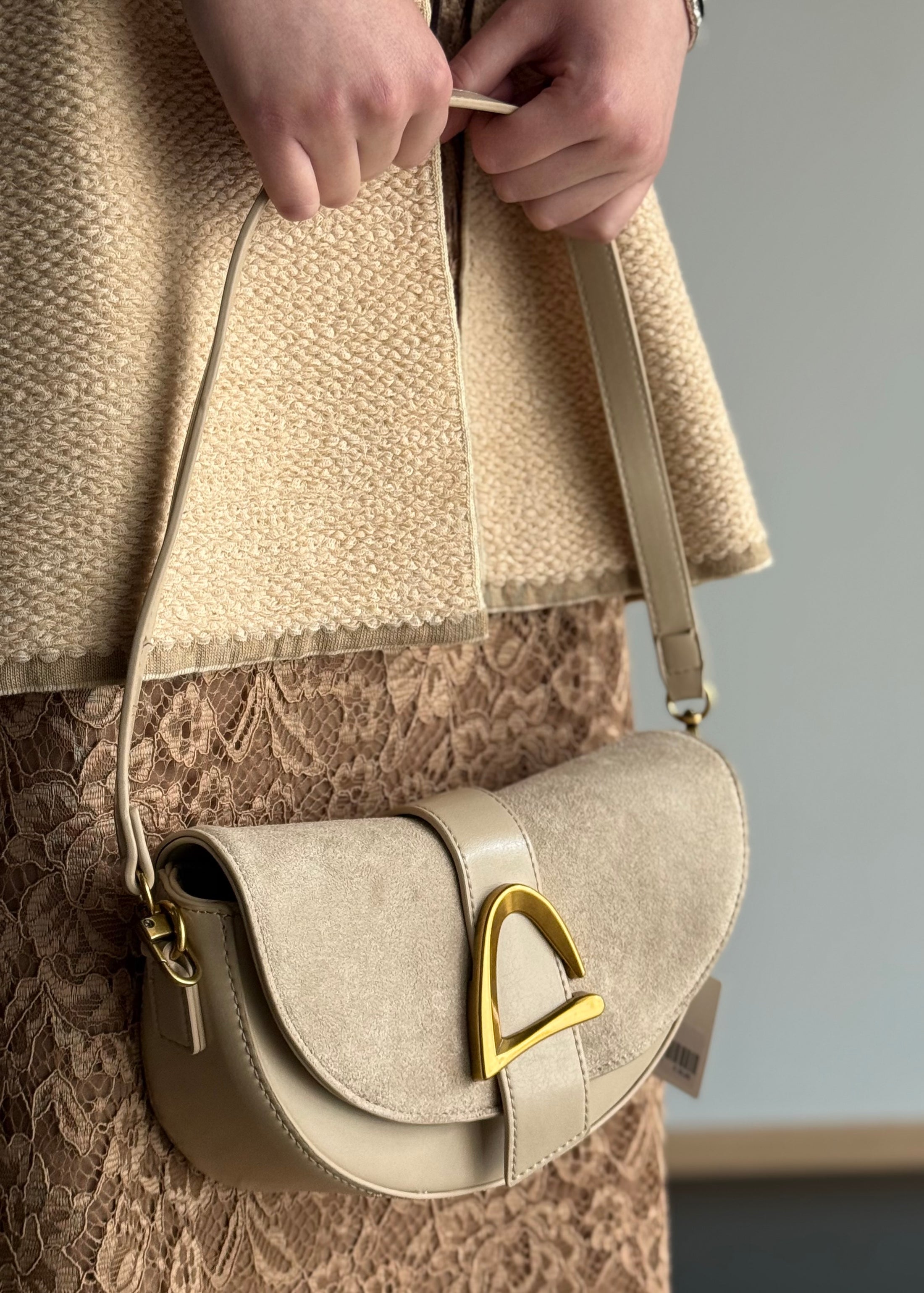 Borsa THEVICE in suede avorio