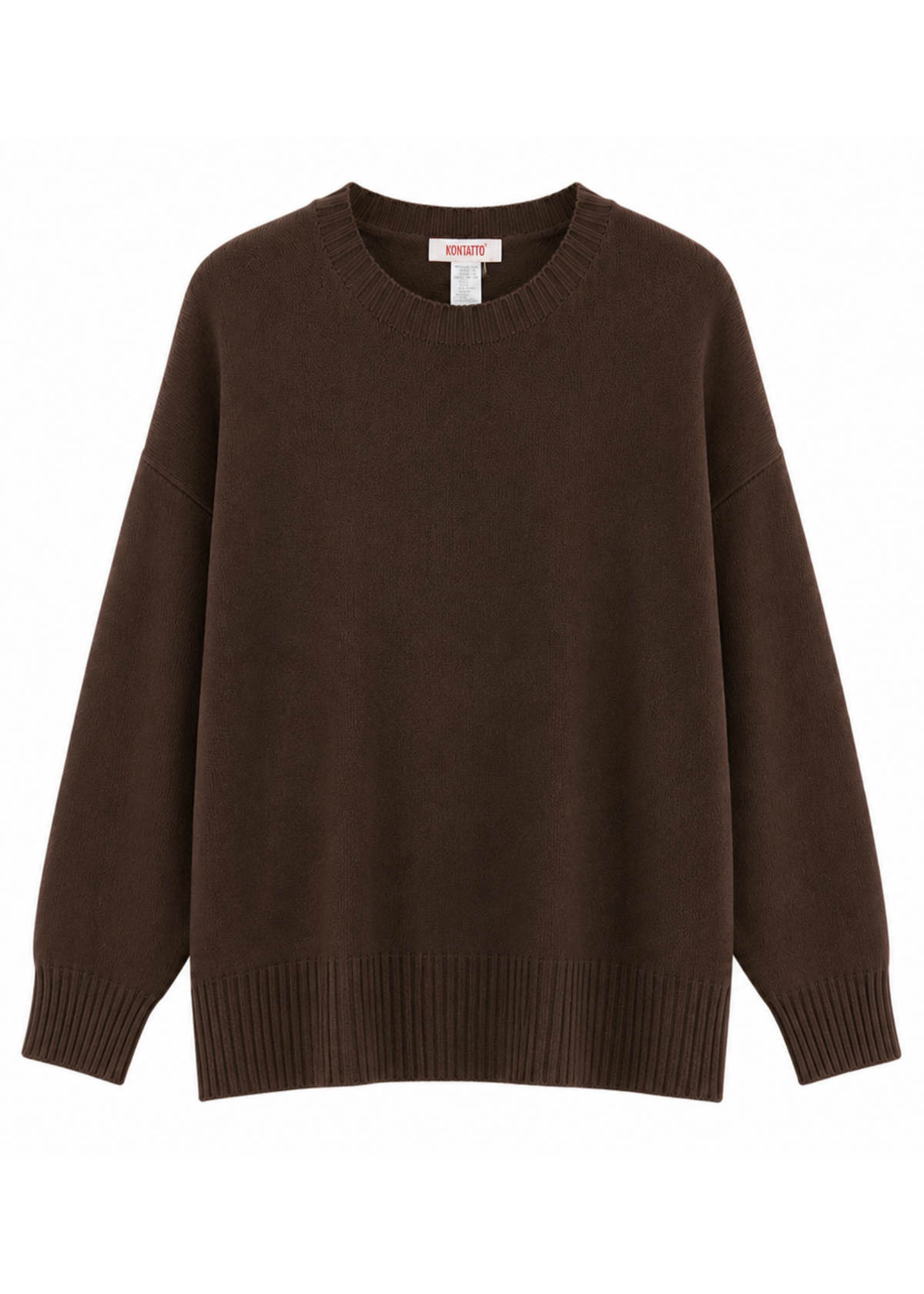 Maglia over girocollo moka - KONTATTO