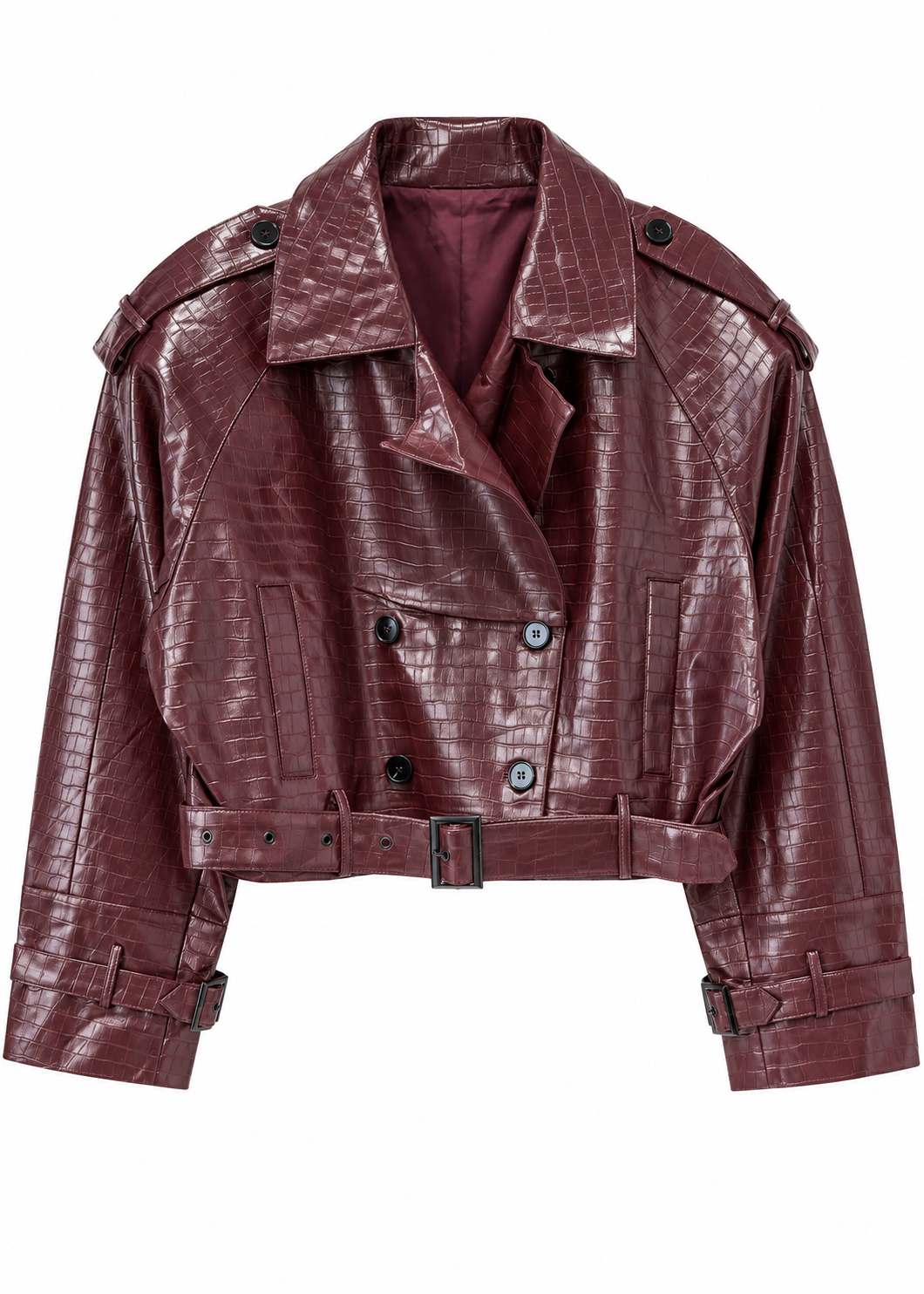 Giacca over cropped effetto cocco - THEVICE