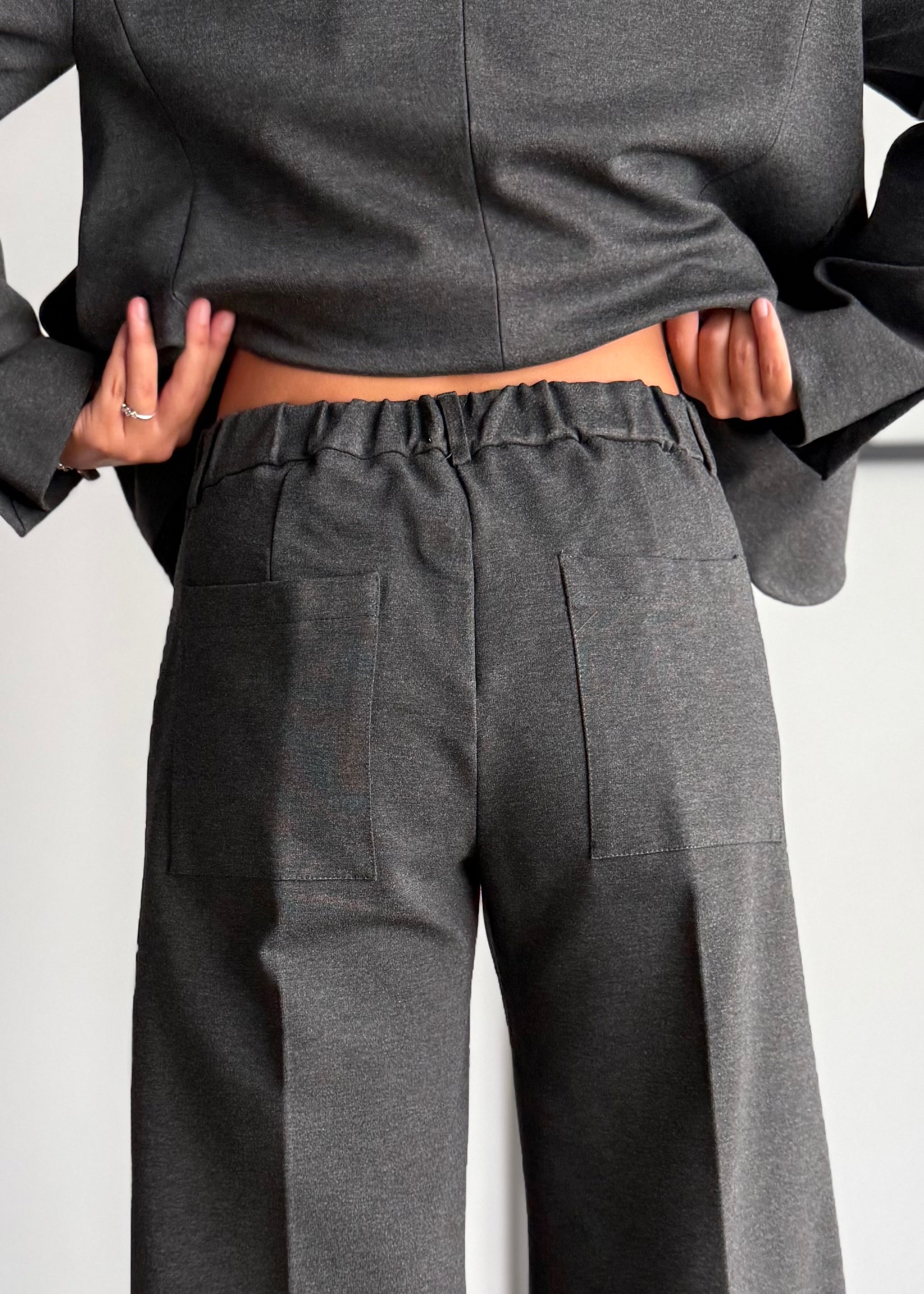 Pantalone grigio a palazzo - PHILIALOFT