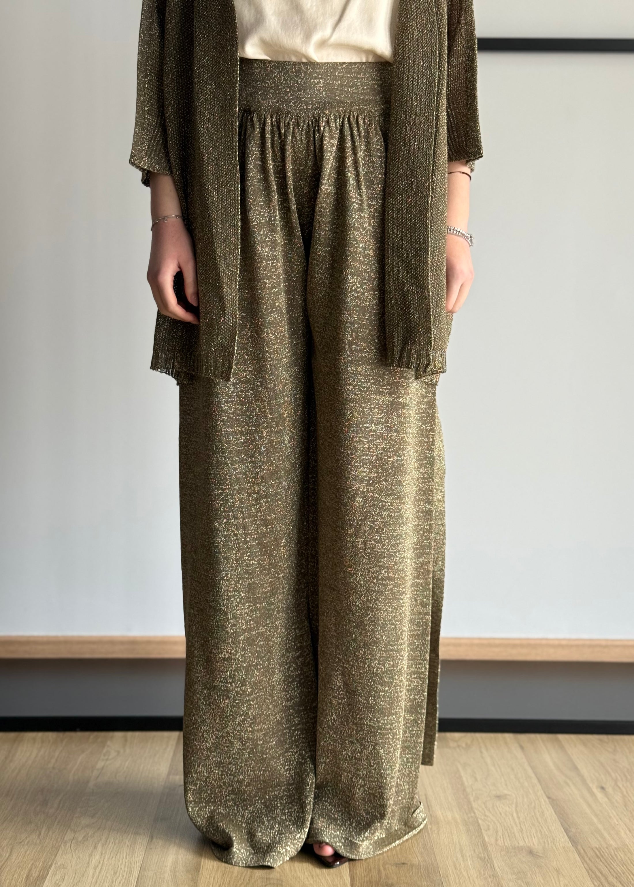 Pantalone KONTATTO in lurex militare