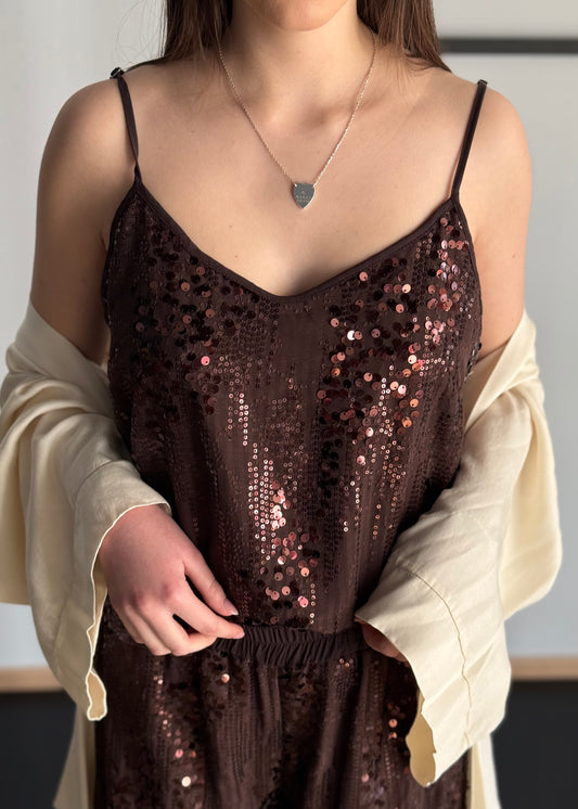 Top ZAHJR con paillettes