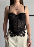 Carica l'immagine nel visualizzatore della galleria, Bustier THEVICE nero in pizzo
