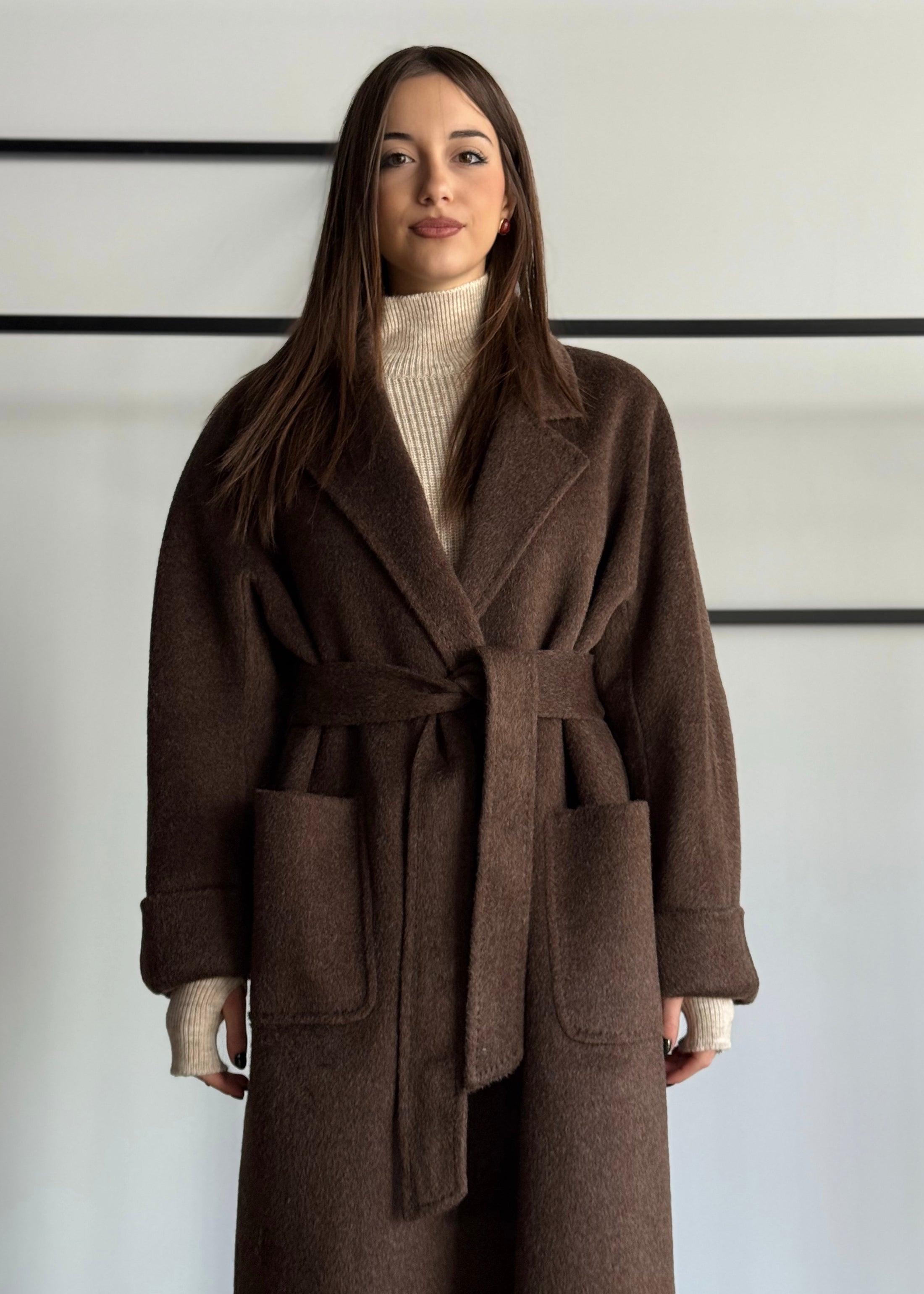 Cappotto E-WOMAN con cintura