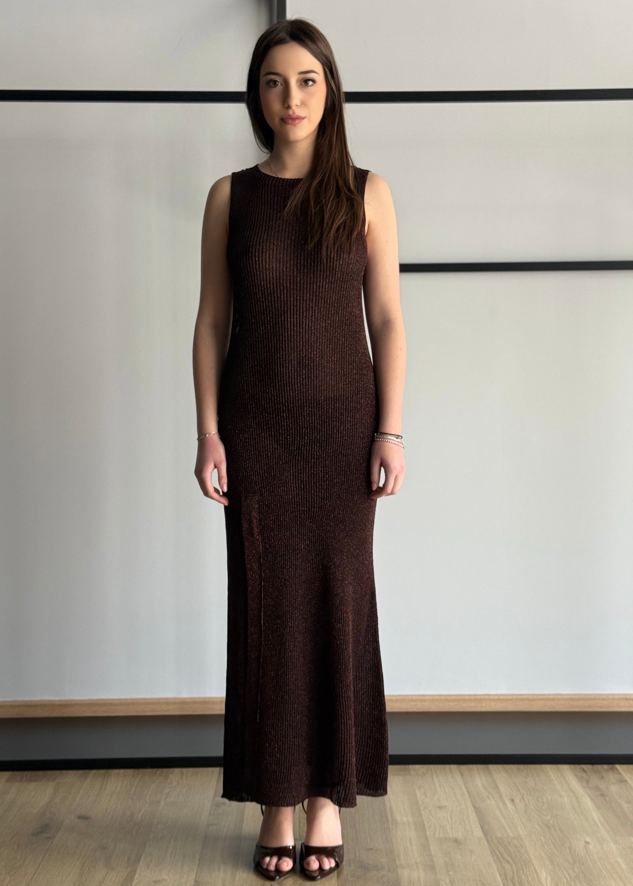 Abito KONTATTO in lurex moro