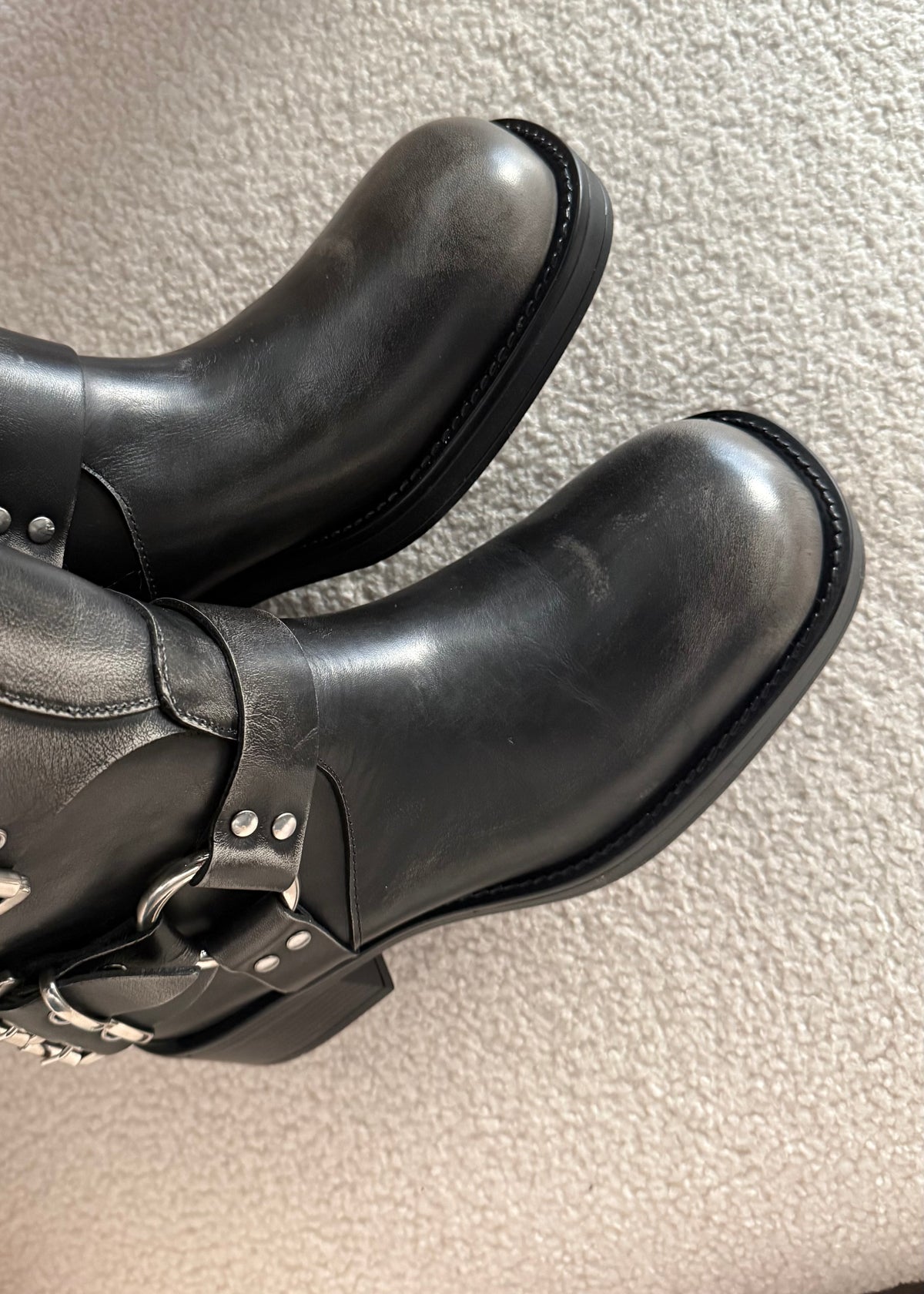 Stivale biker in pelle washed - OVYÈ