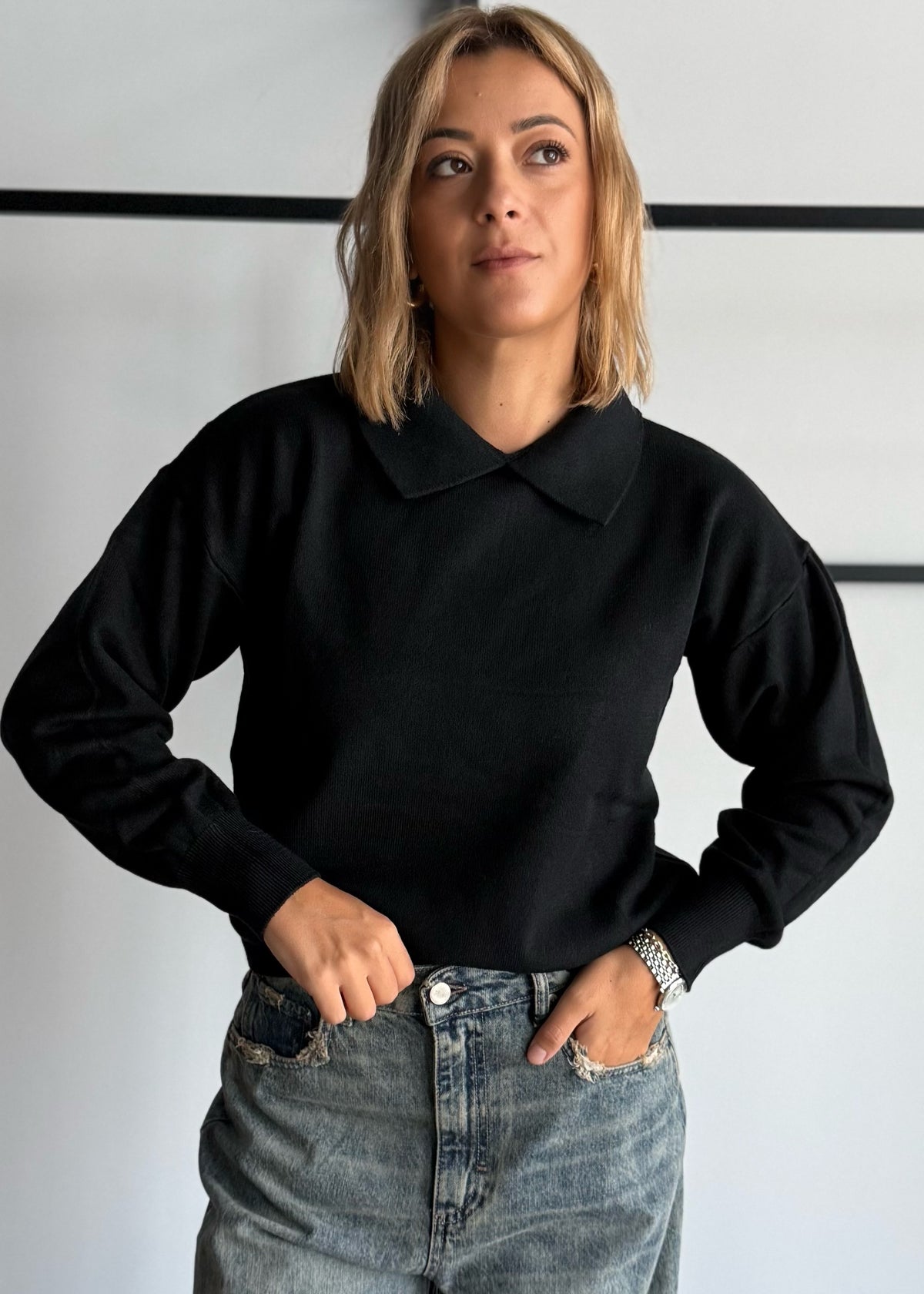 Maglia polo nera - ZAHJR