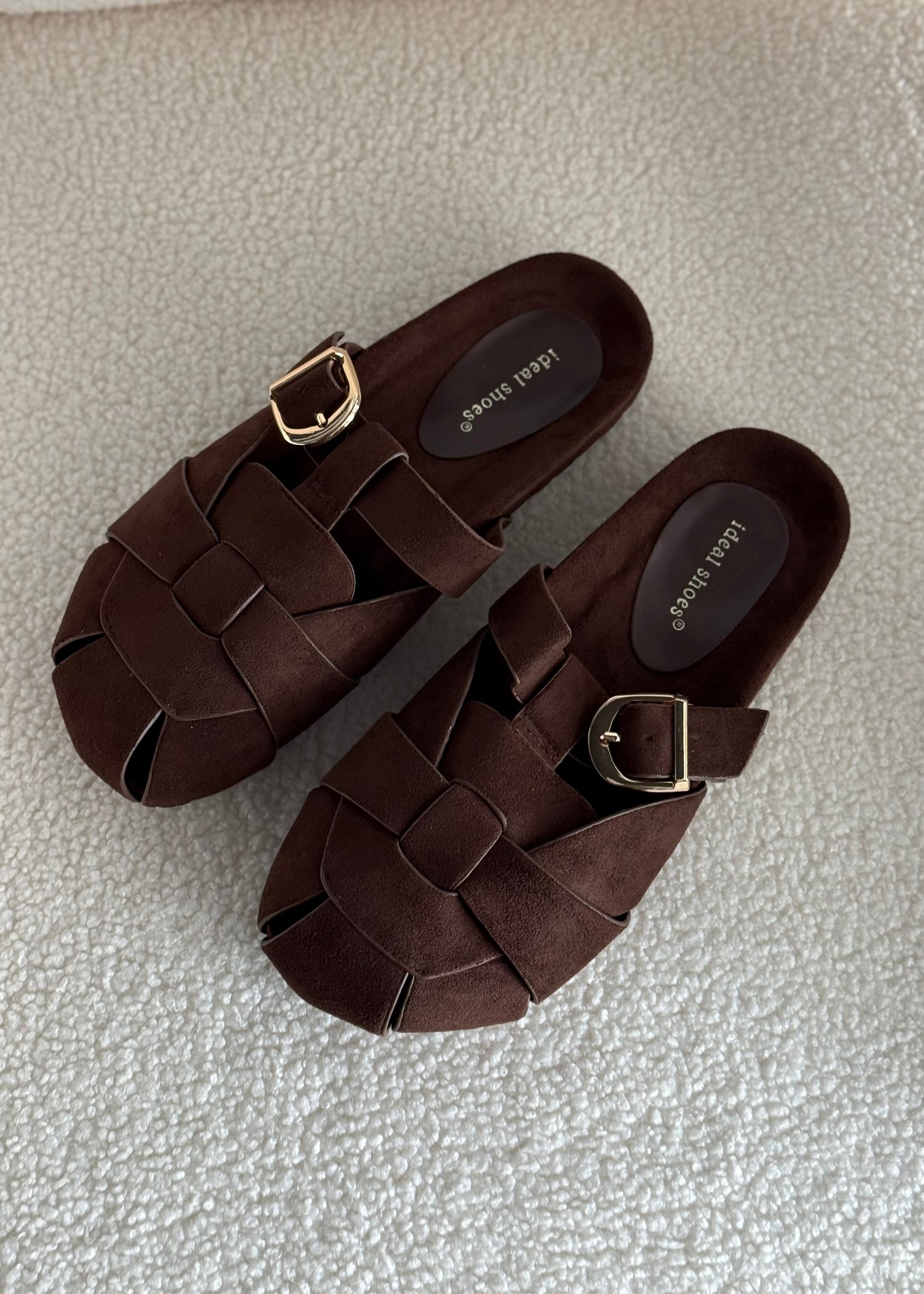 Sabot THEVICE in suede con fasce incrociate