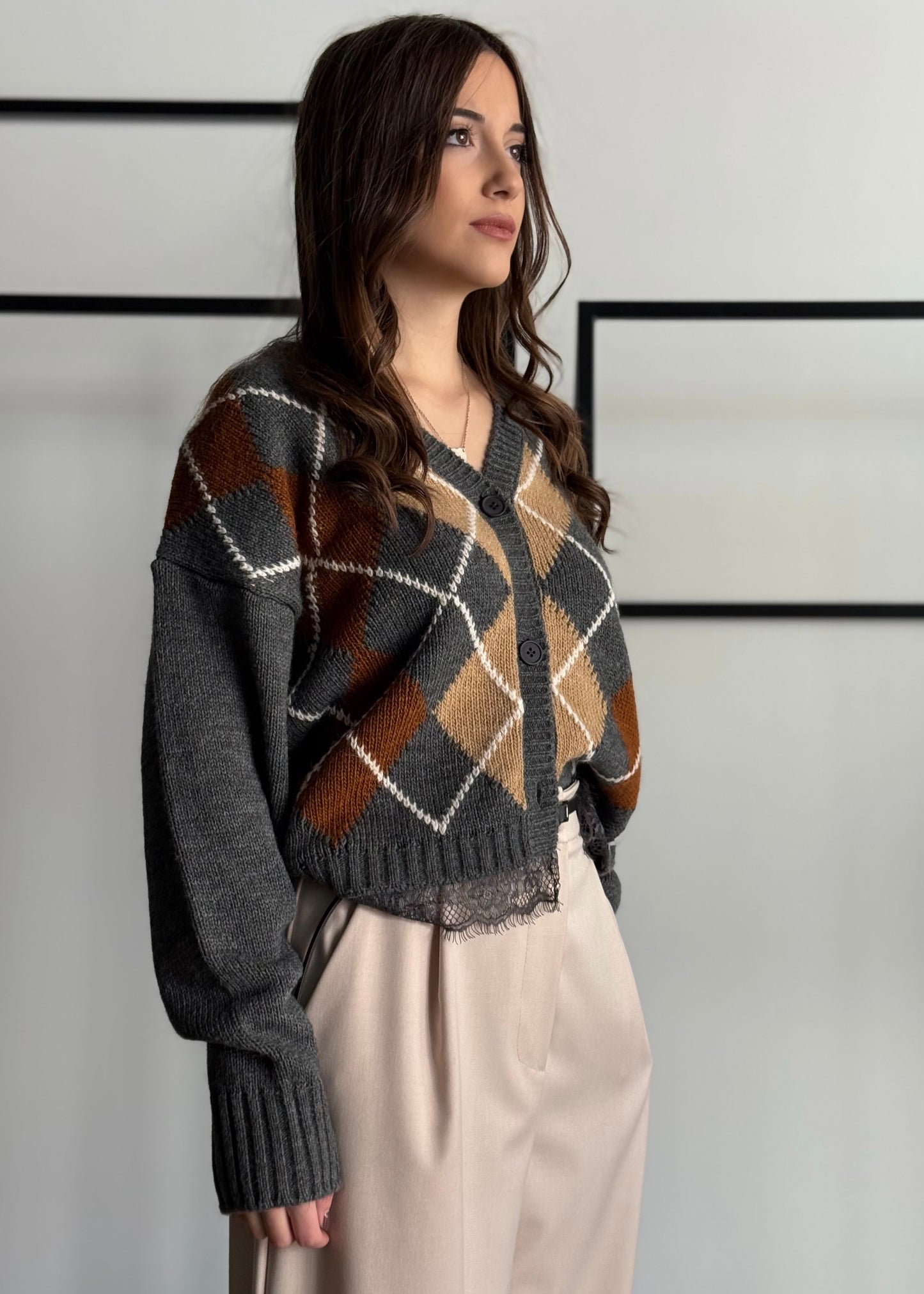 Cardigan PHILIALOFT a rombi