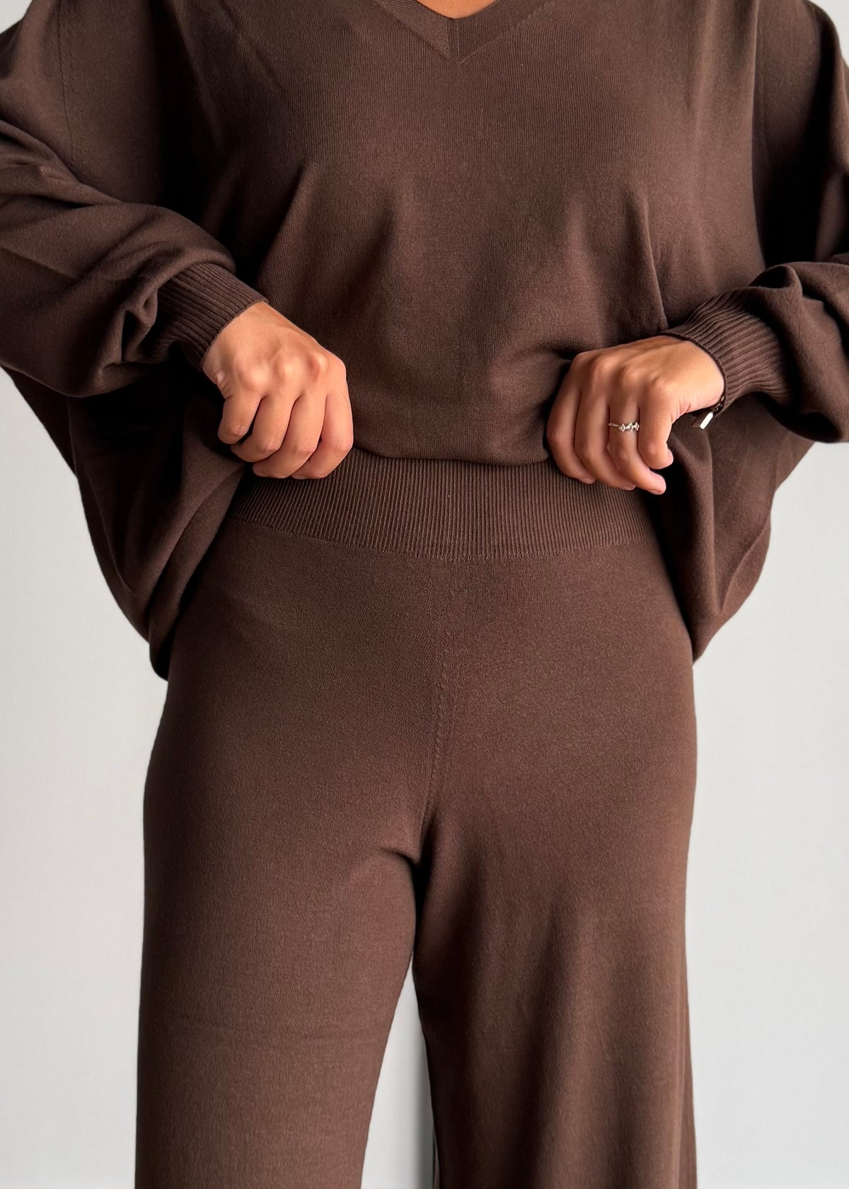 Pantalone moka in viscosa - KONTATTO