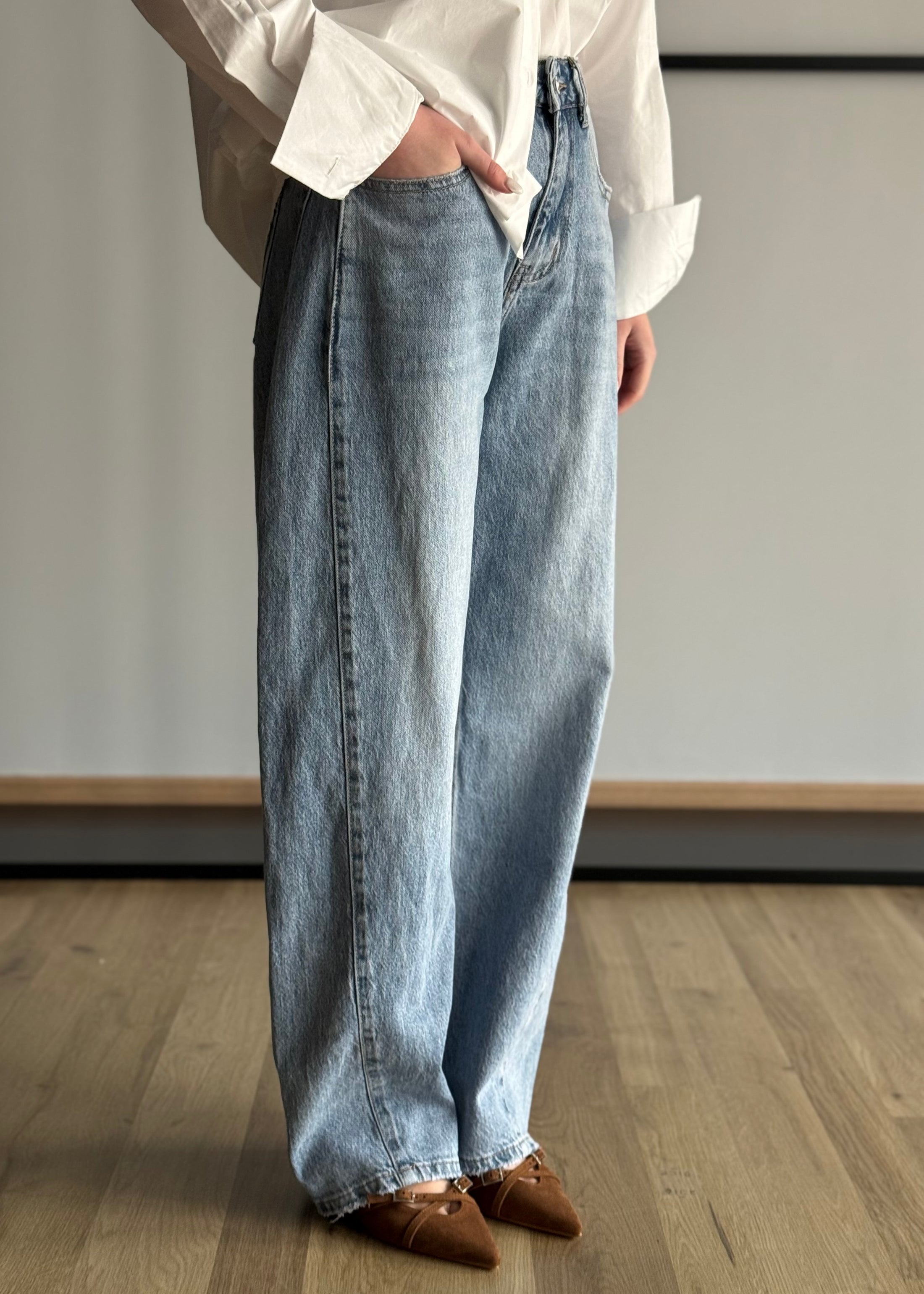 Jeans THEVICE barrel vita alta
