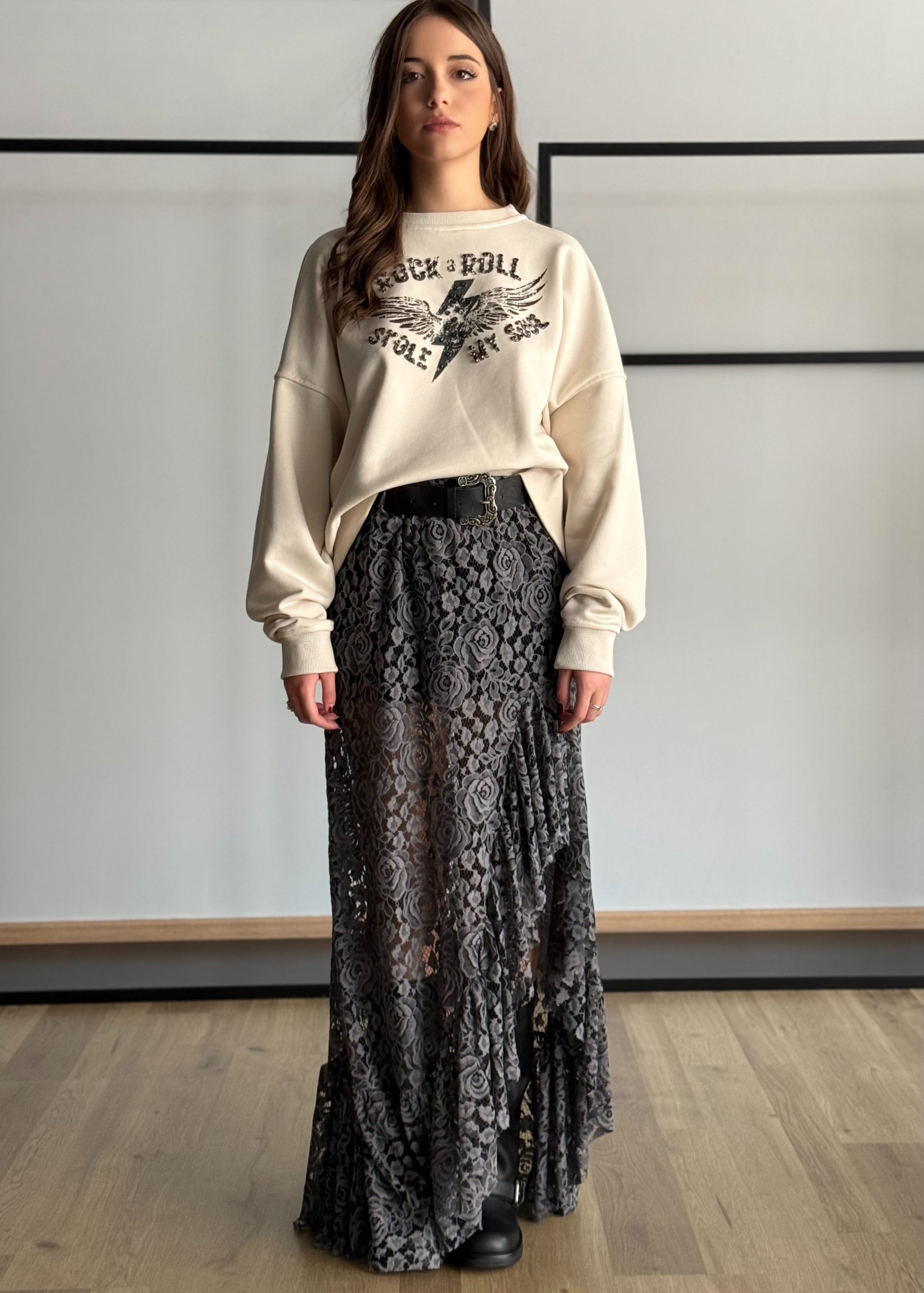 Felpa oversize “Rock & Roll Stole My Soul” -PHILIALOFT