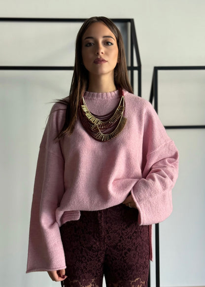 Maglia over in misto lana -KONTATTO