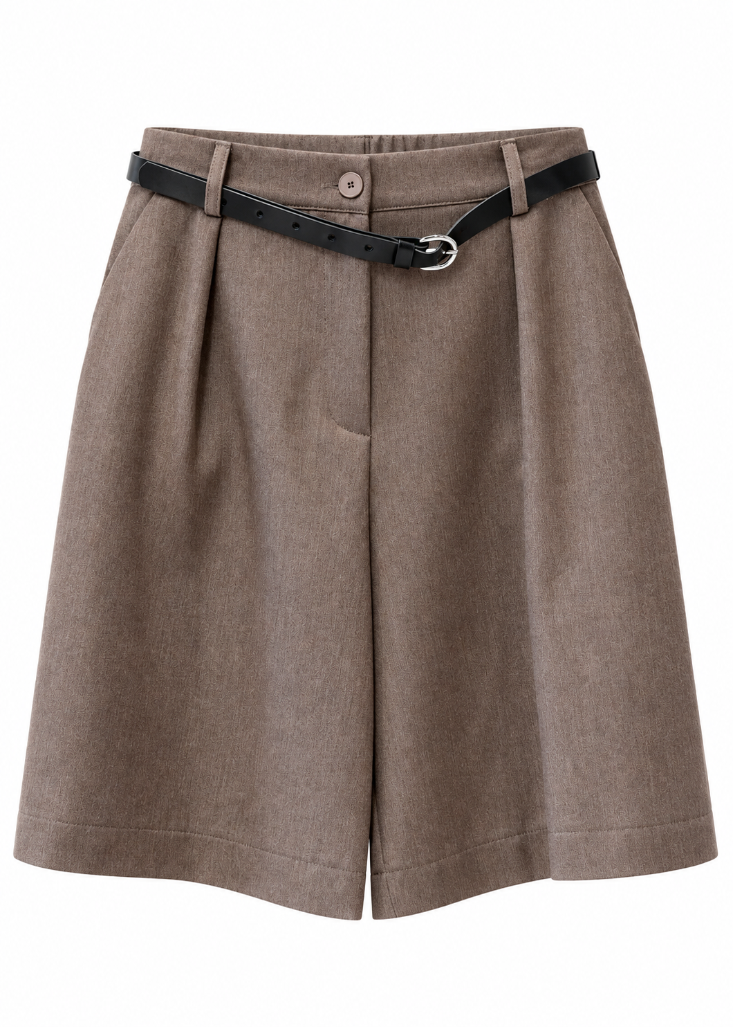 Bermuda sartoriale cioccolato con cintura - PHILIALOFT
