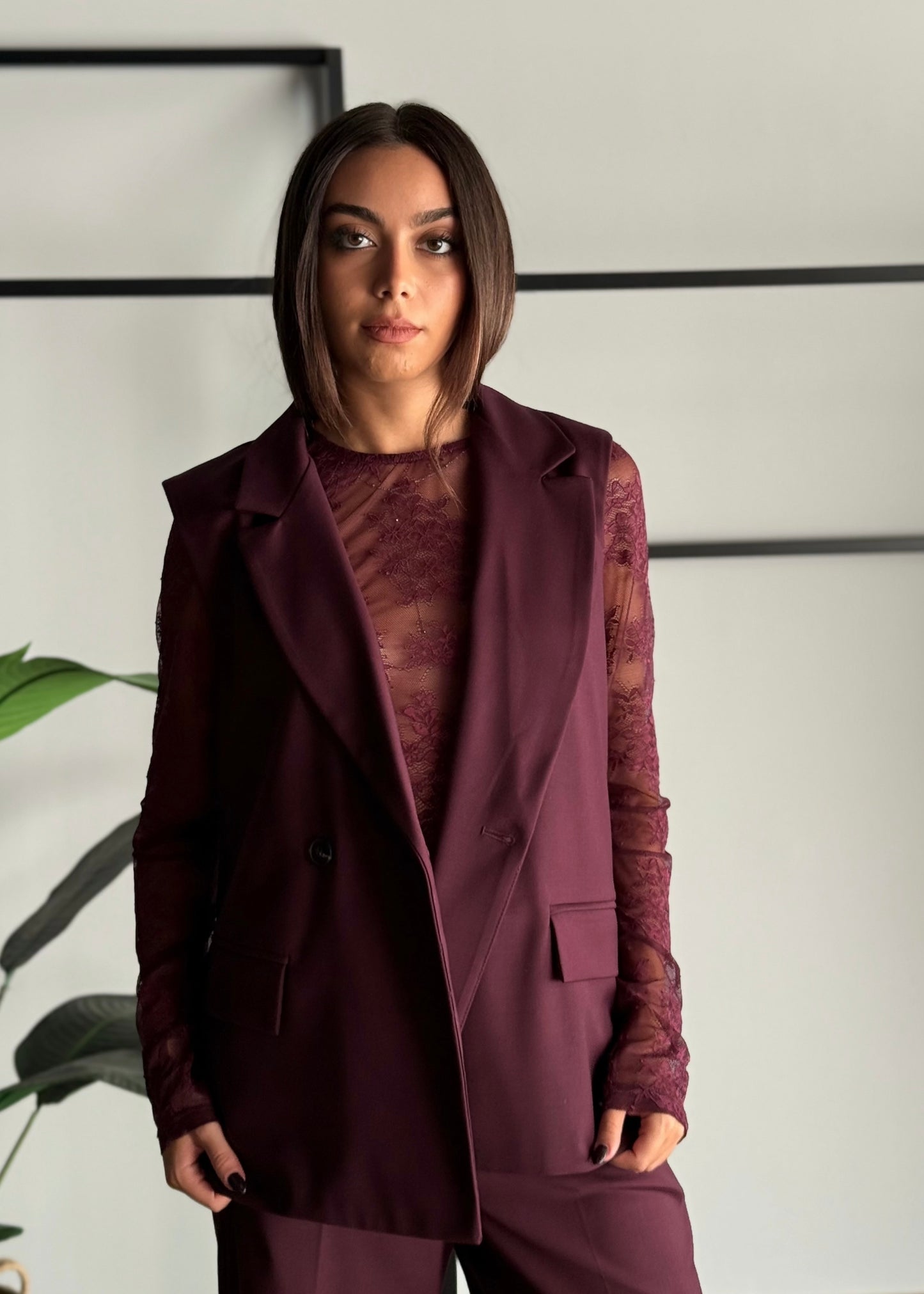 Gilet doppiopetto con revers- ZAHJR