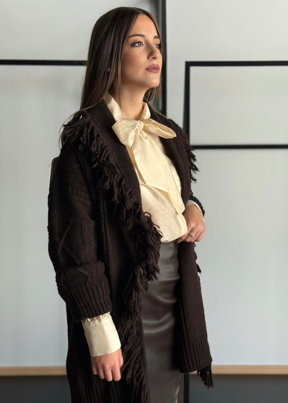 Cardigan con frange -KONTATTO