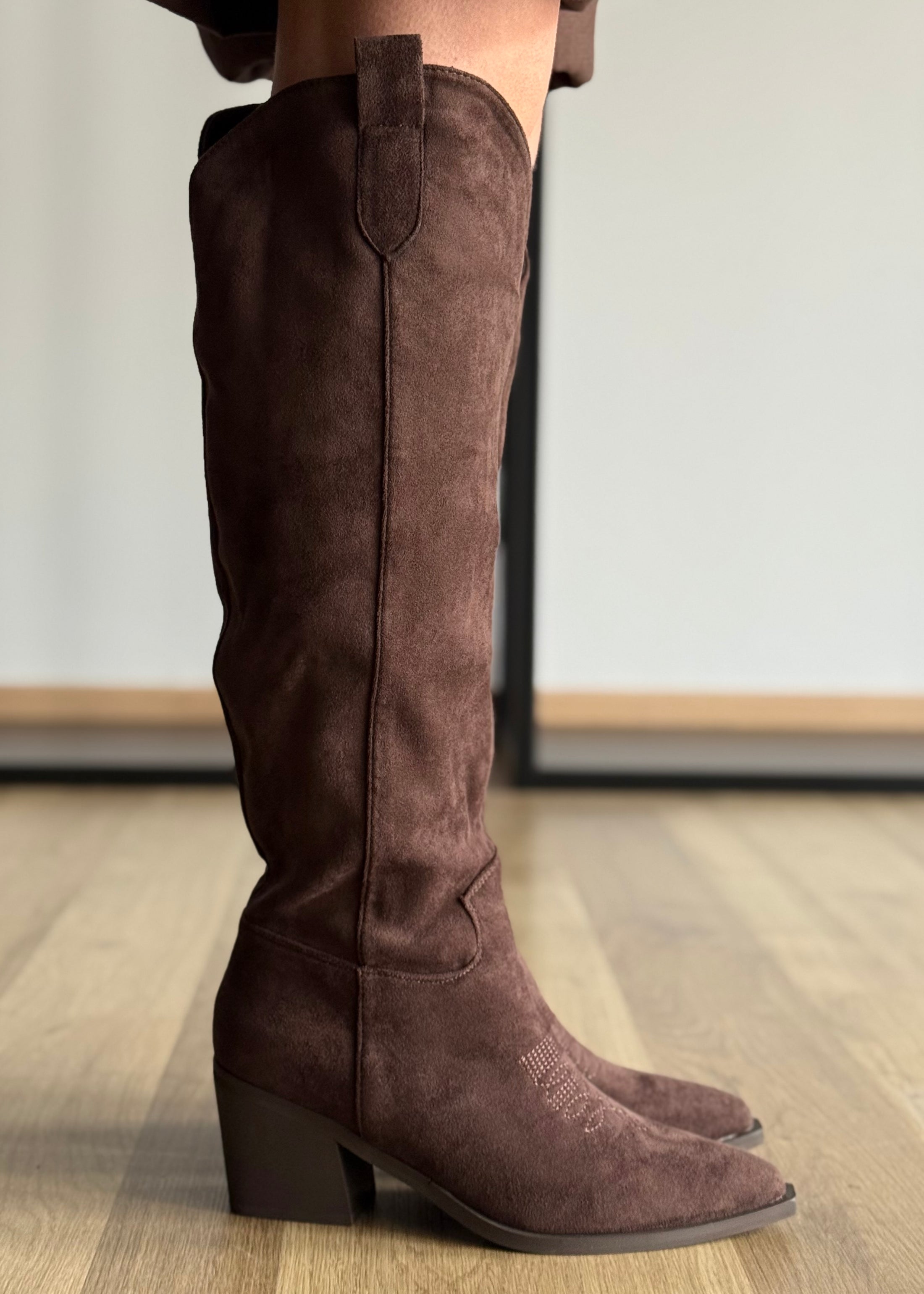 Stivali texani THEVICE in suede moro