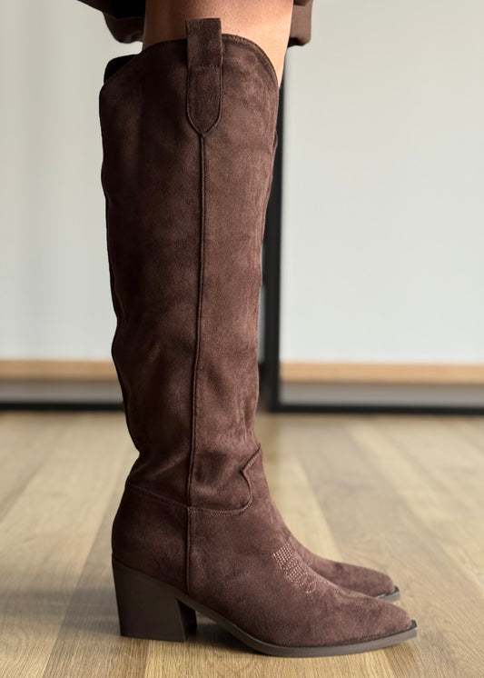 Stivali texani THEVICE in suede moro