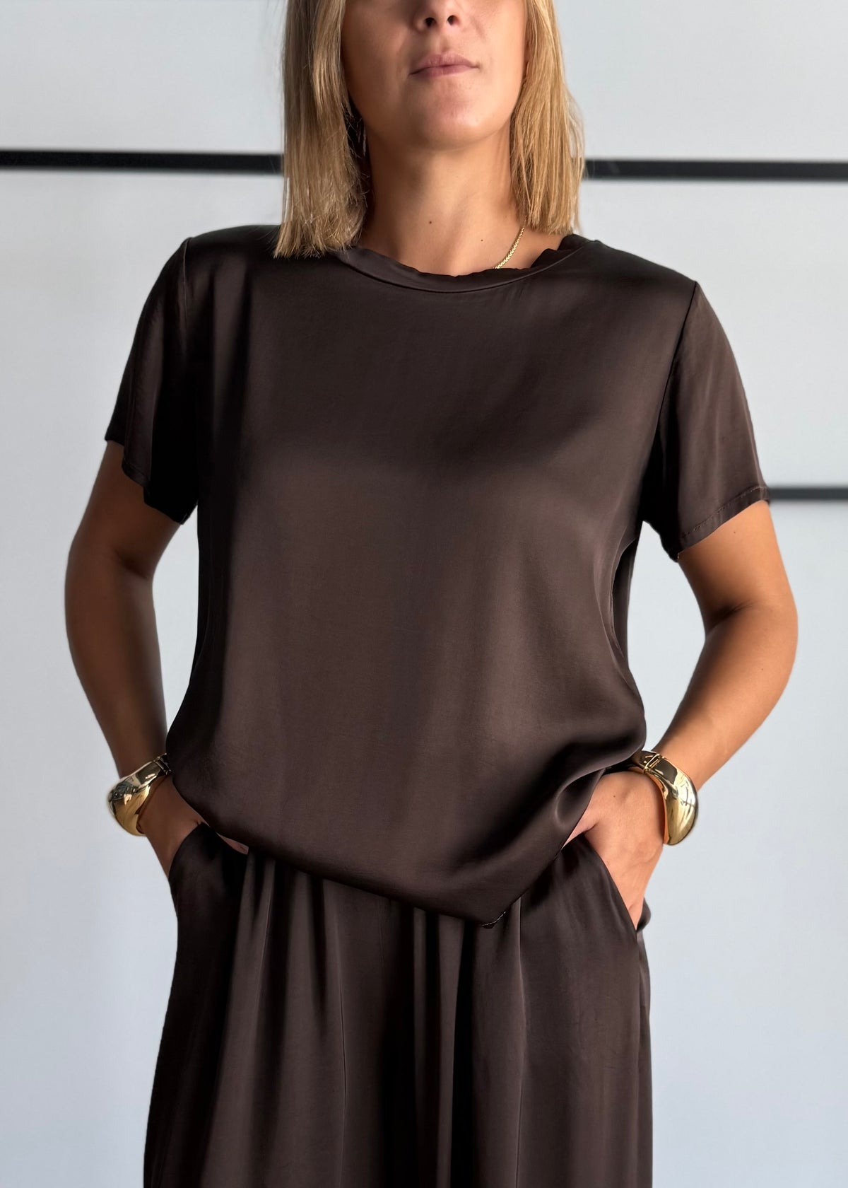 T-shirt moro in satin - ZAHJR