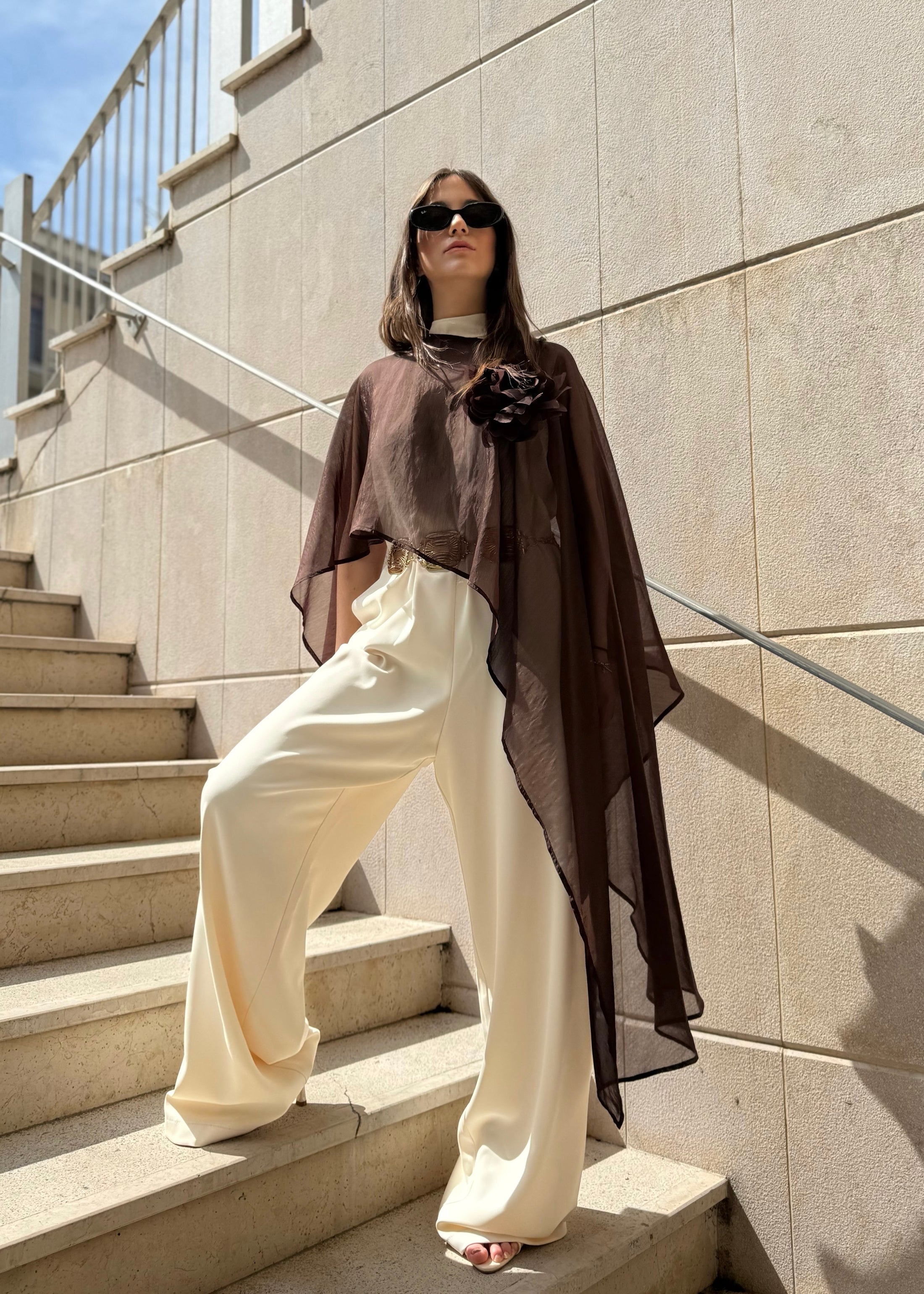 Mantella moro KONTATTO con spilla removibile