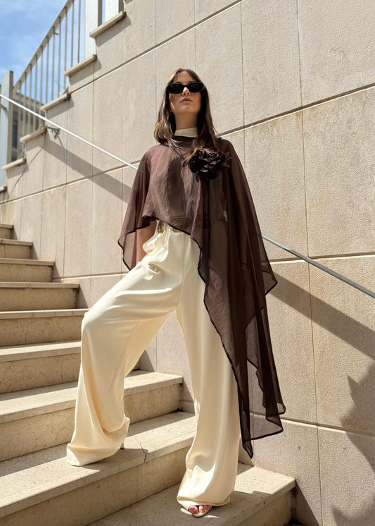 Mantella moro KONTATTO con spilla removibile