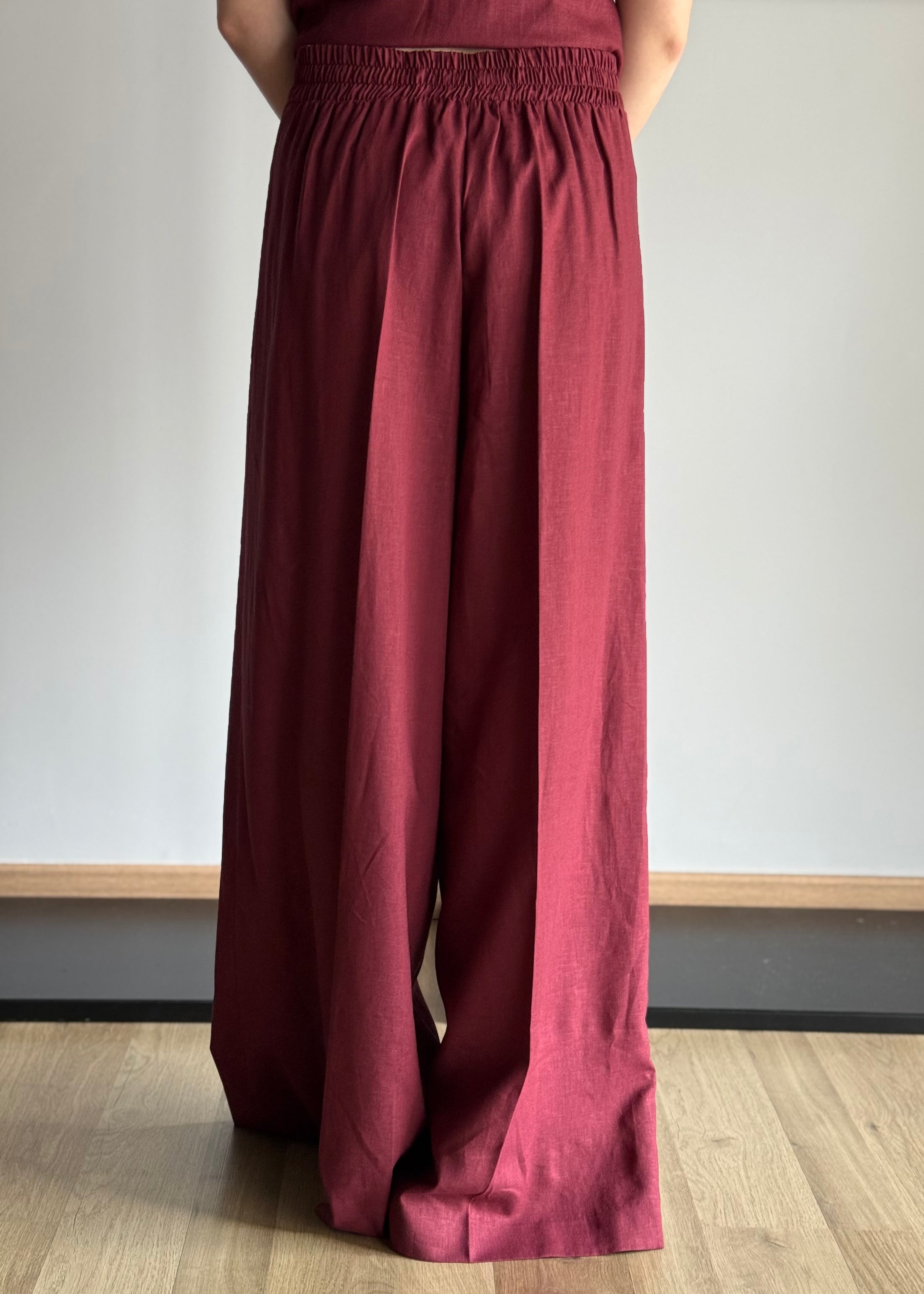 Pantalone palazzo KONTATTO bordeaux