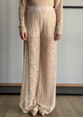 Carica l'immagine nel visualizzatore della galleria, Pantalone ZAHJR in pizzo latte
