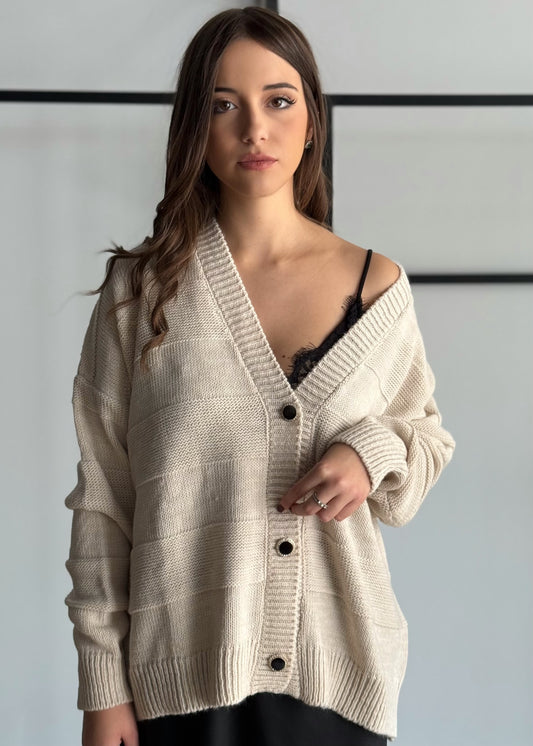 Cardigan con bottoni gioiello -ZAHJR