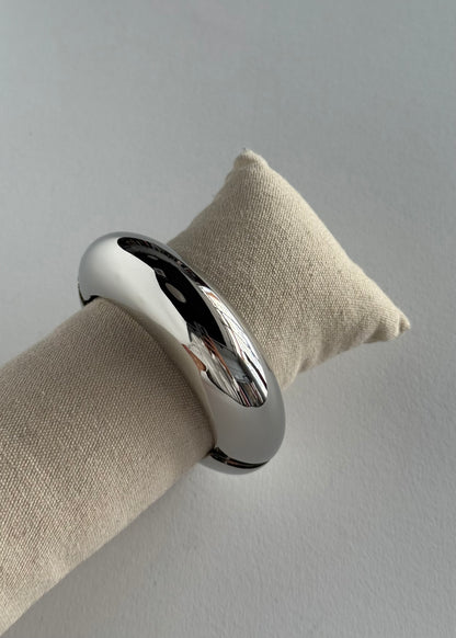 Bracciale rigido argento bombato