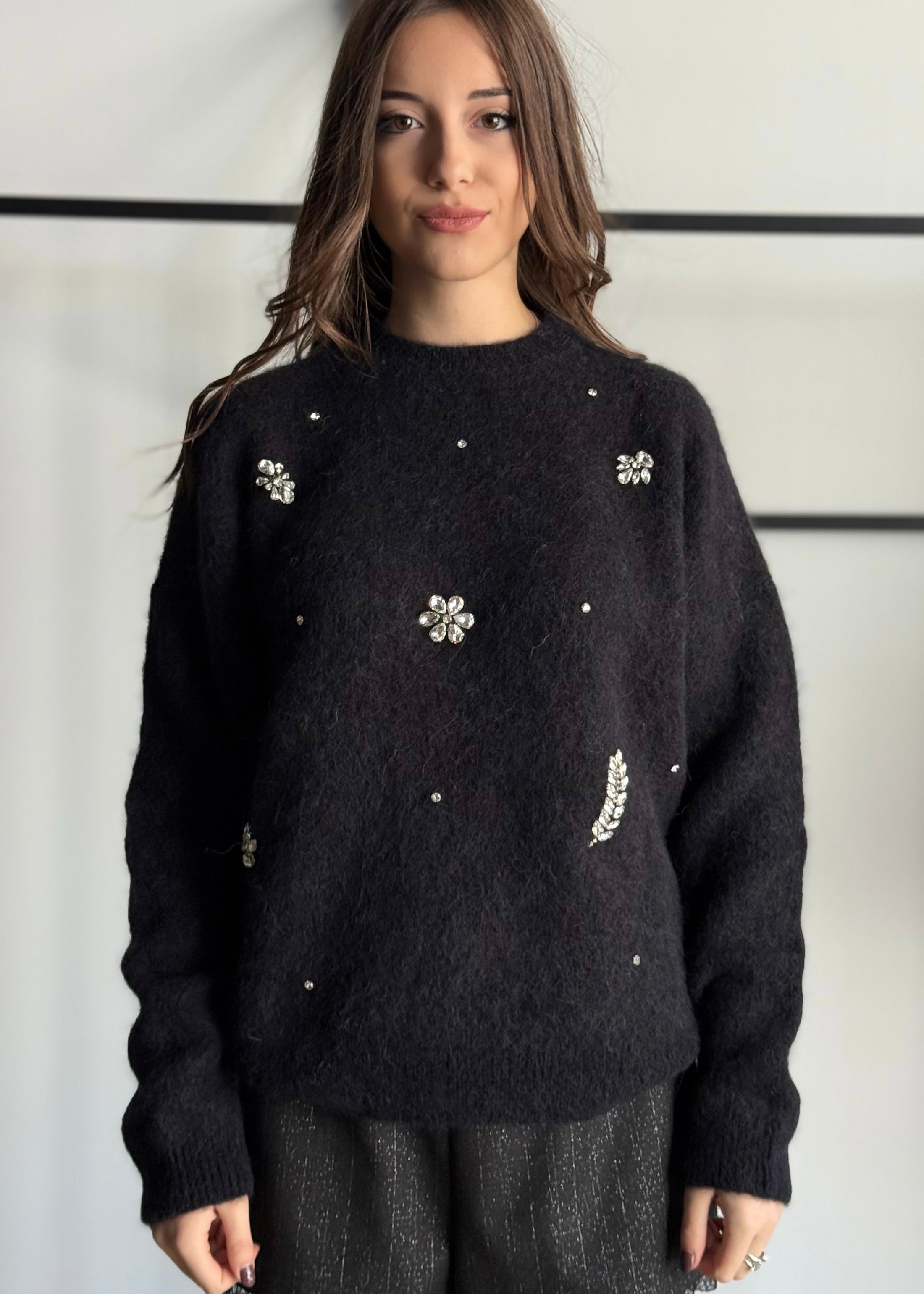 Maglia ZAHJR con applicazioni gioiello