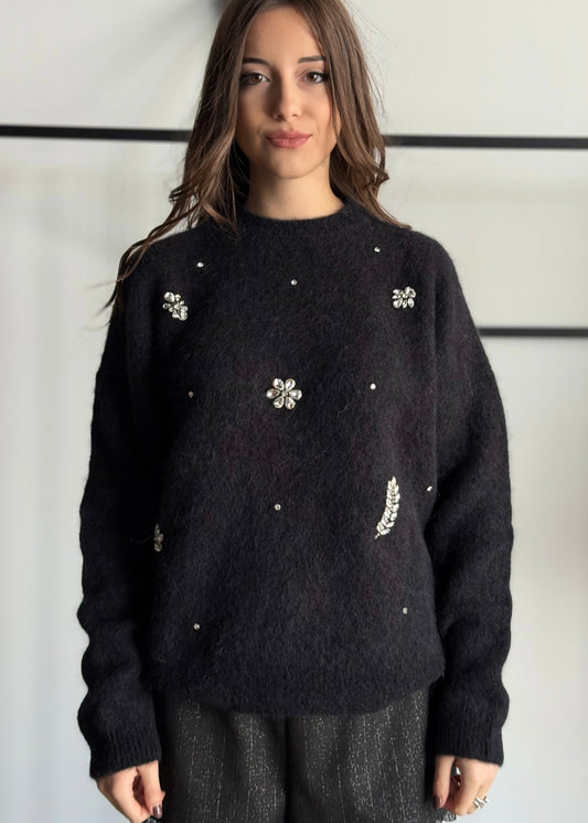 Maglia ZAHJR con applicazioni gioiello