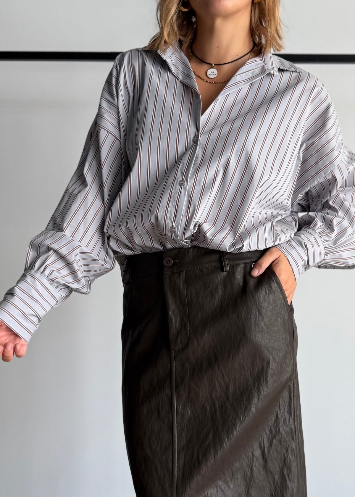 Camicia oversize a righe - PHILIALOFT