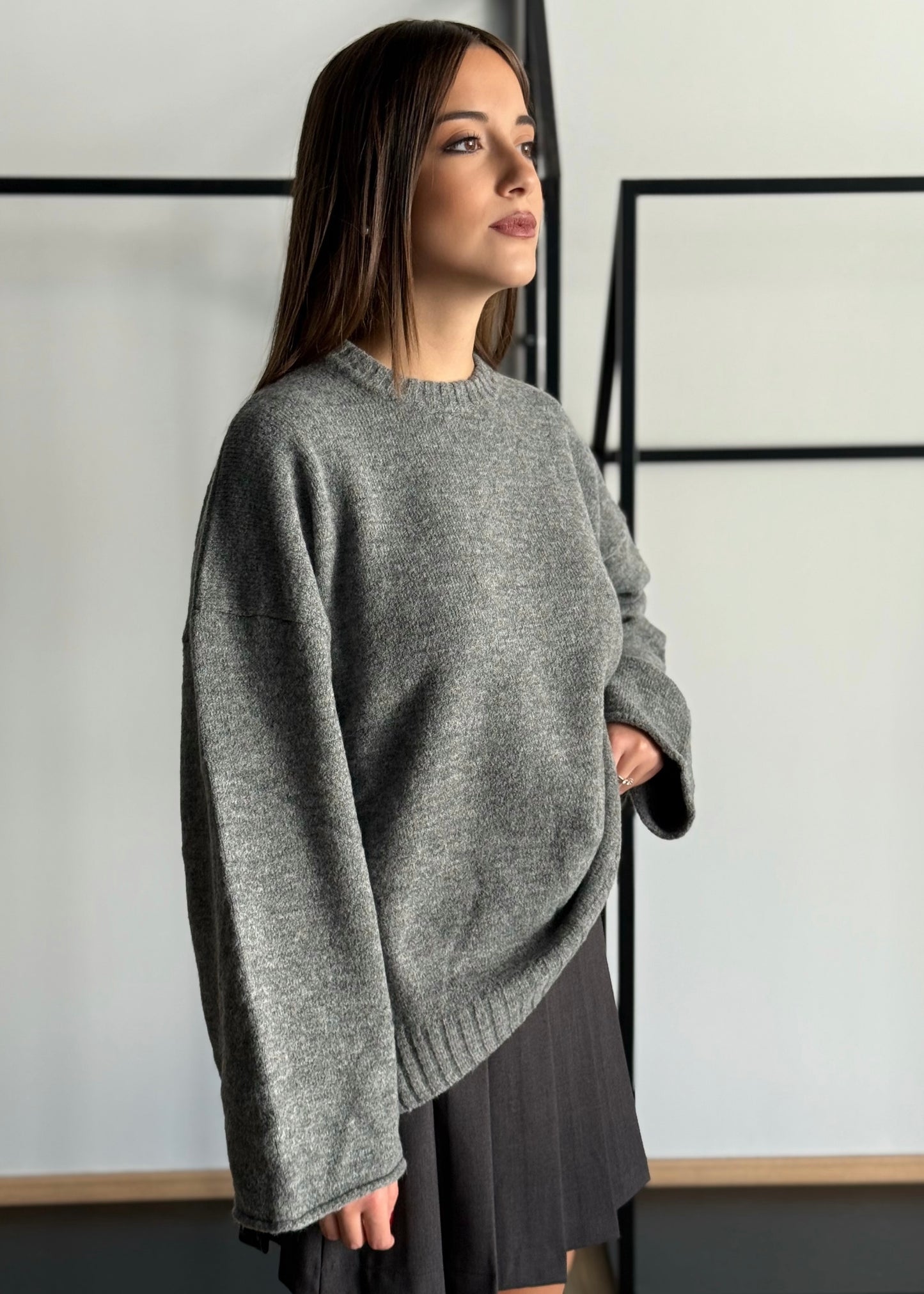 Maglia over in misto lana -KONTATTO