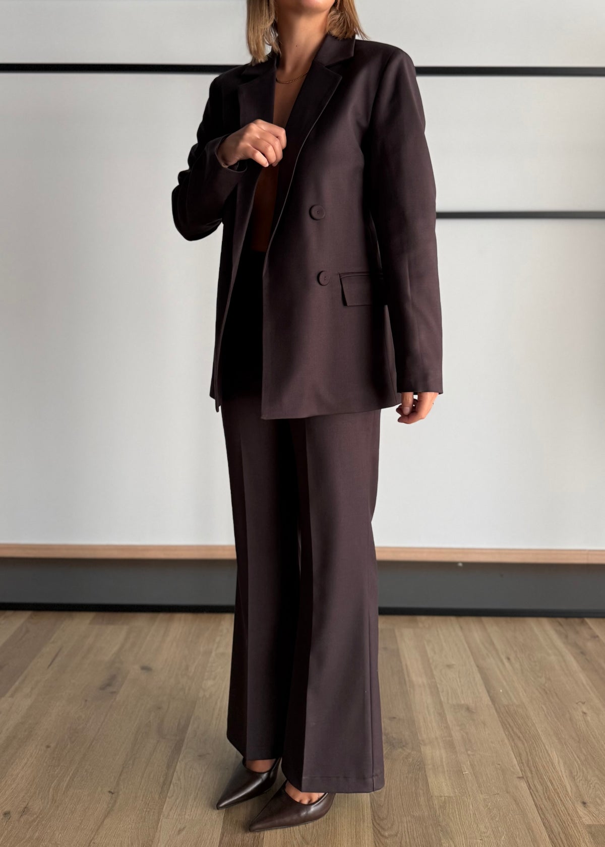 Pantalone Flare Sartoriale moro - ZAHJR