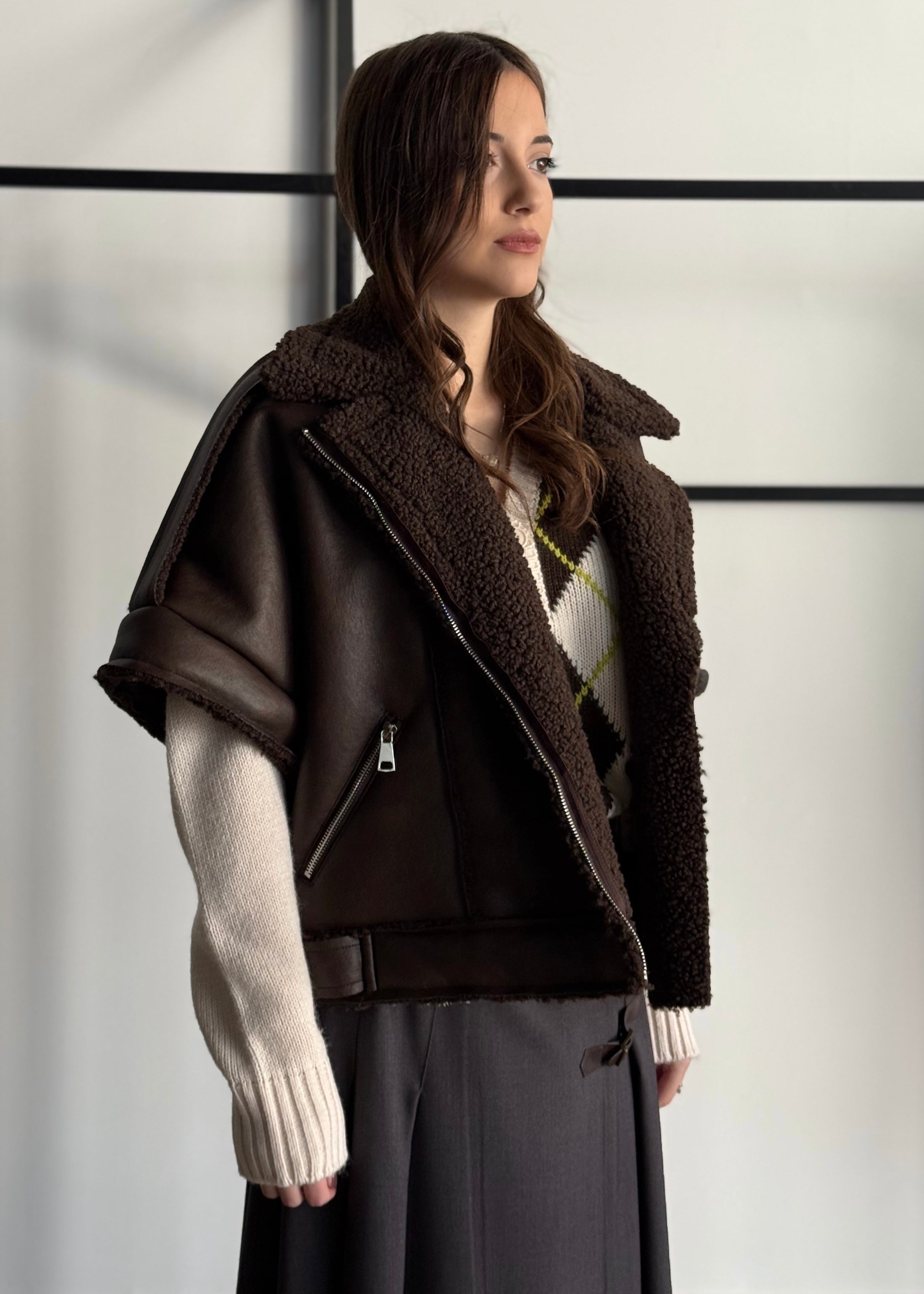 Gilet ZAHJR in eco montone