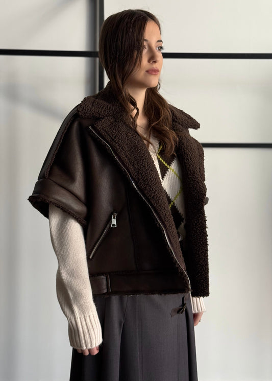 Gilet ZAHJR in eco montone